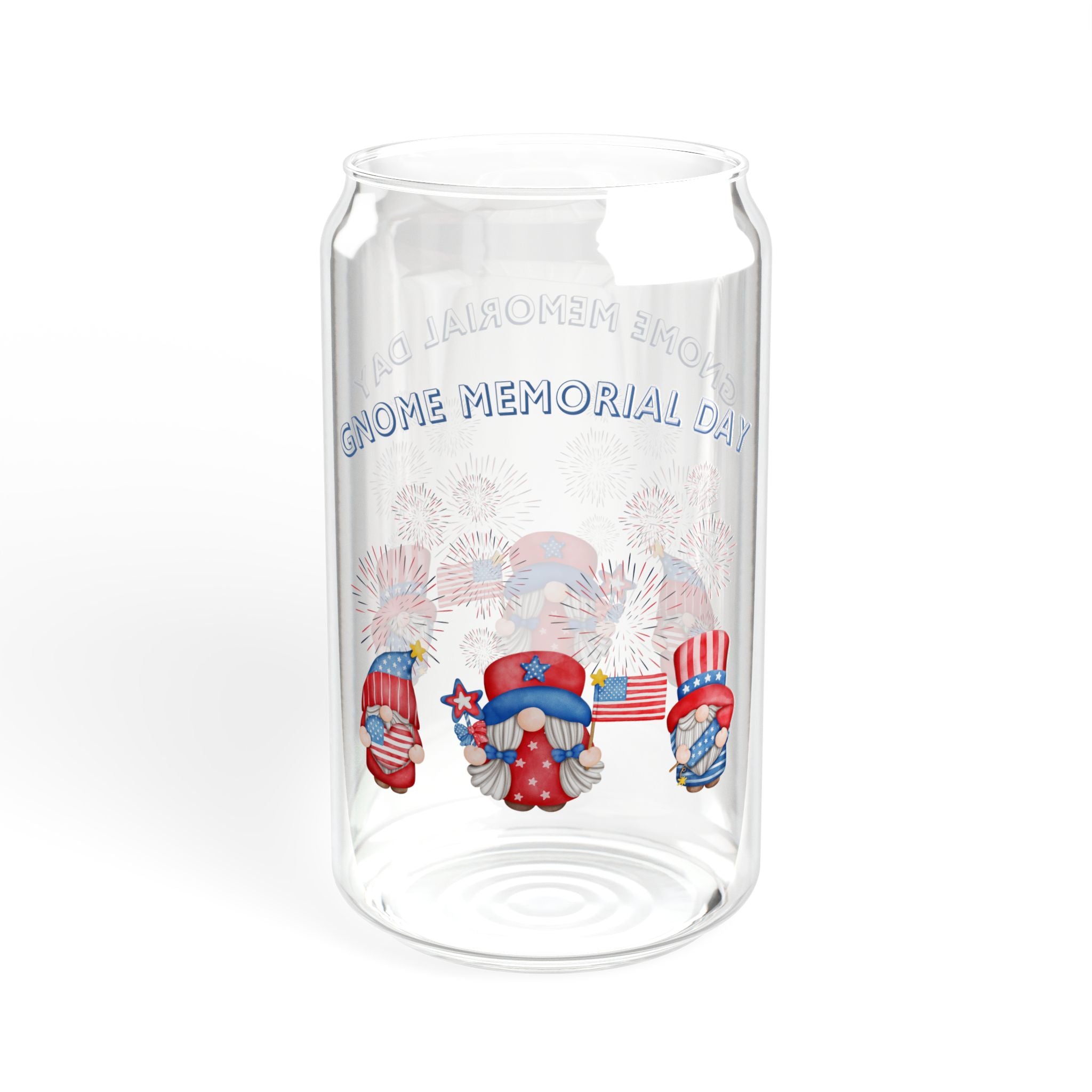 Gnome Memorial Day Sipper Glass, 16oz