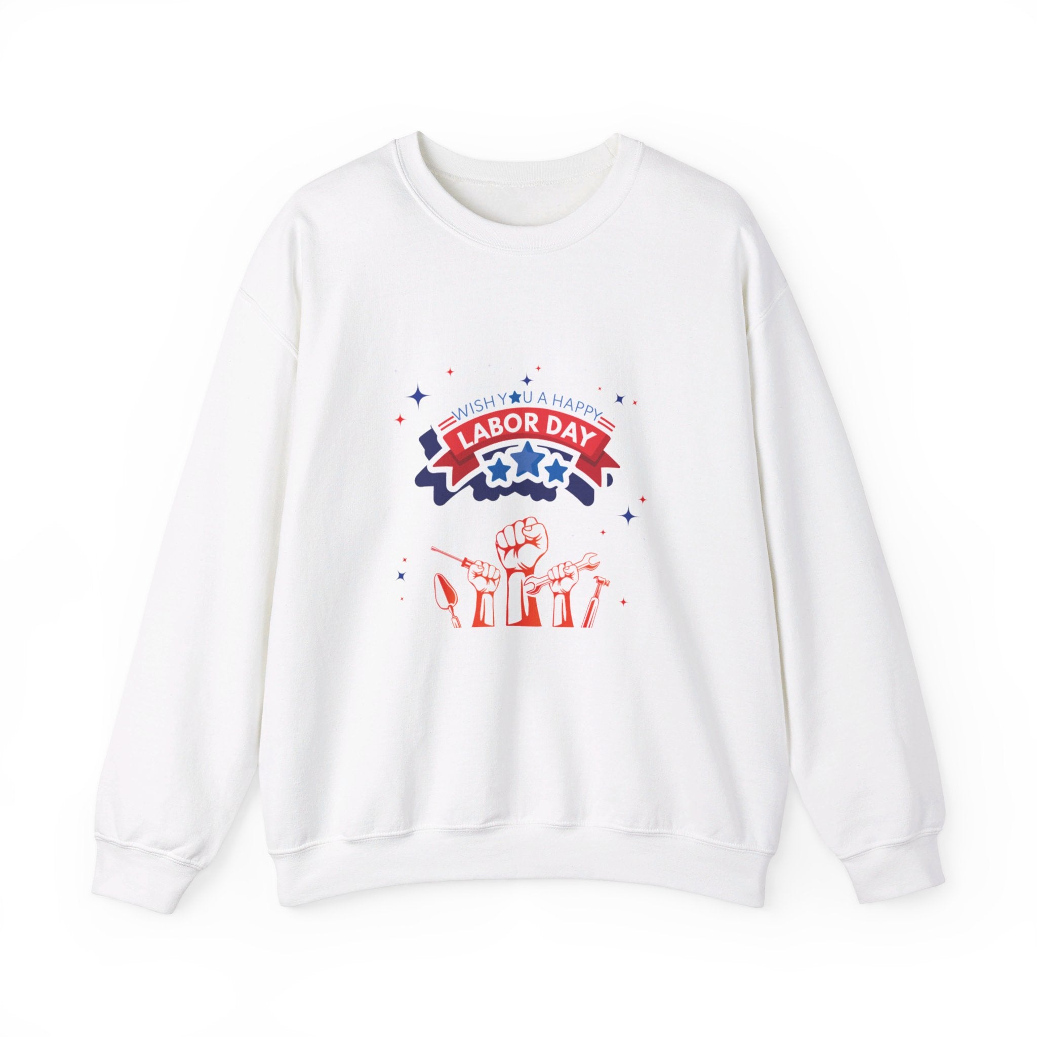 Wish U A Happy Labor Day Unisex Heavy Blend™ Crewneck Sweatshirt