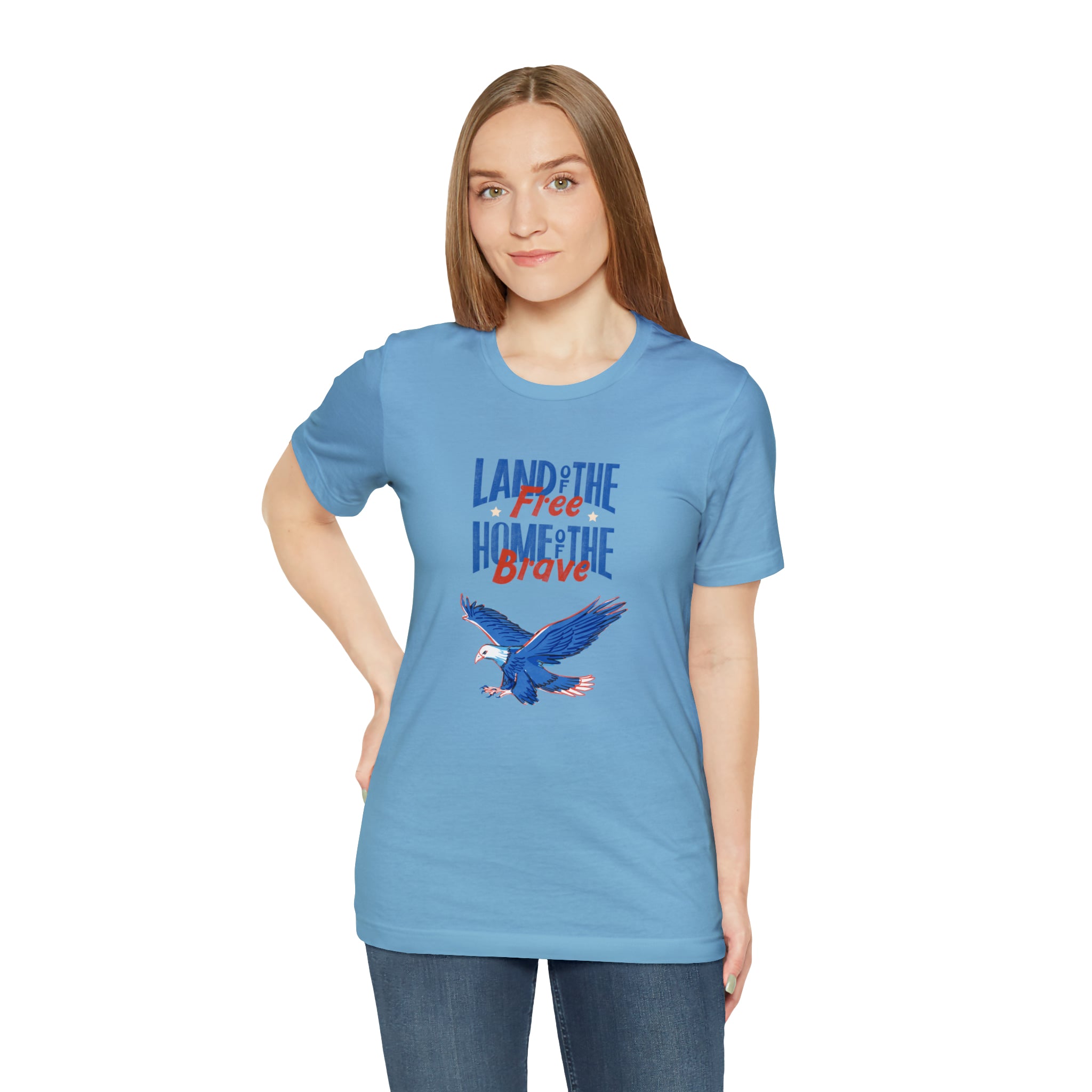Land Of The Free Home Of The Brave Unisex Jersey Short Sleeve Tee
