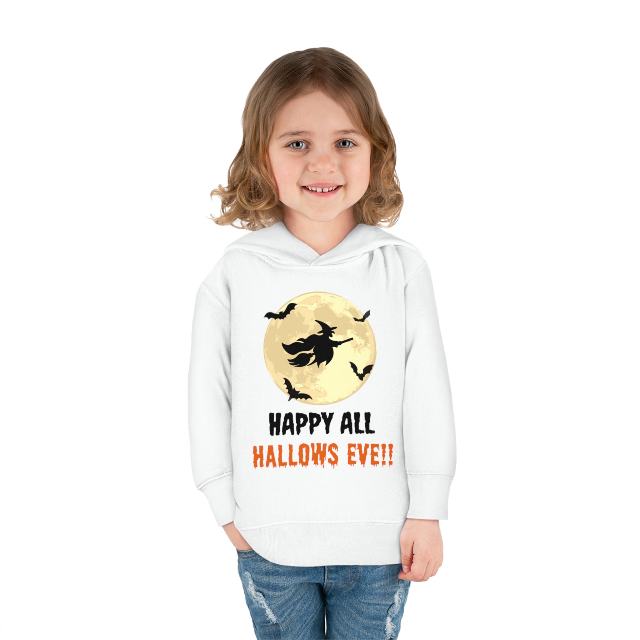 Happy All Hallows Eve Toddler Pullover Fleece Hoodie