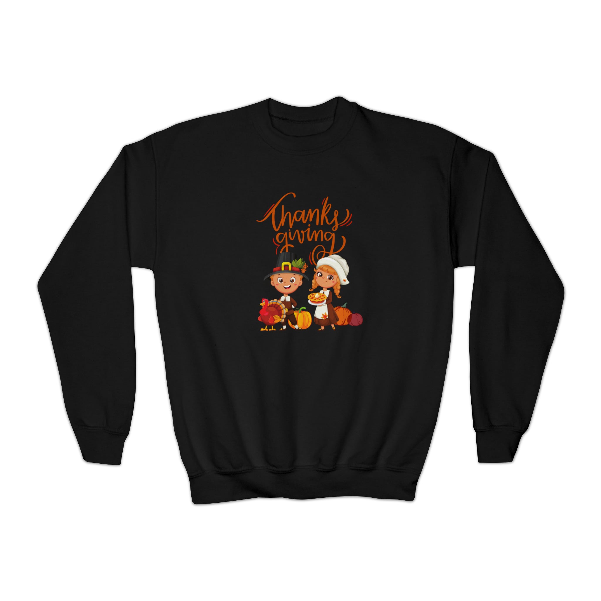 Happy Thanksgiving Youth Crewneck Sweatshirt