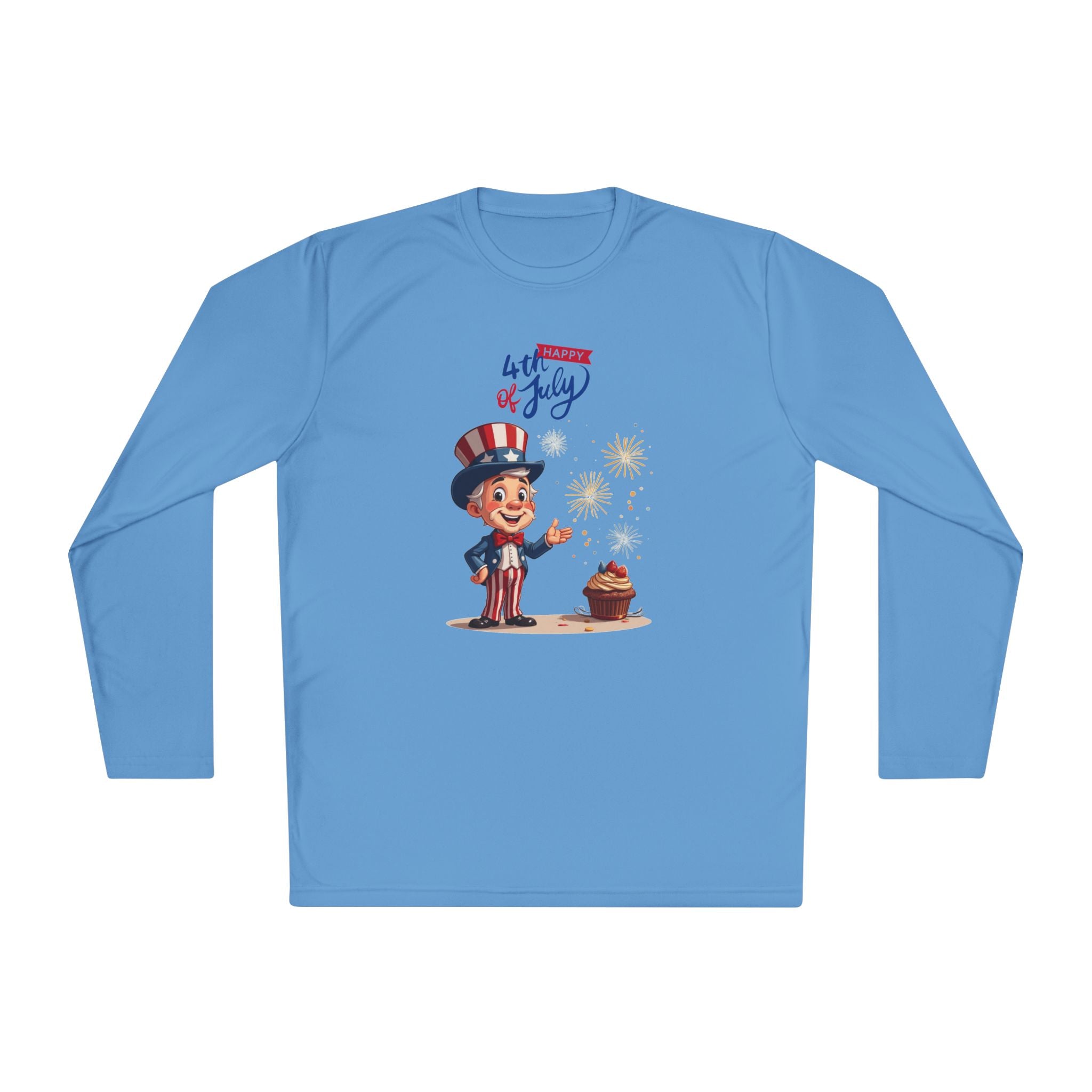 Uncle Sam Happy 4th of July Unisex Lightweight Long Sleeve Tee