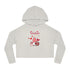 Gnome Valentine's Day Women’s Cropped Hooded Sweatshirt