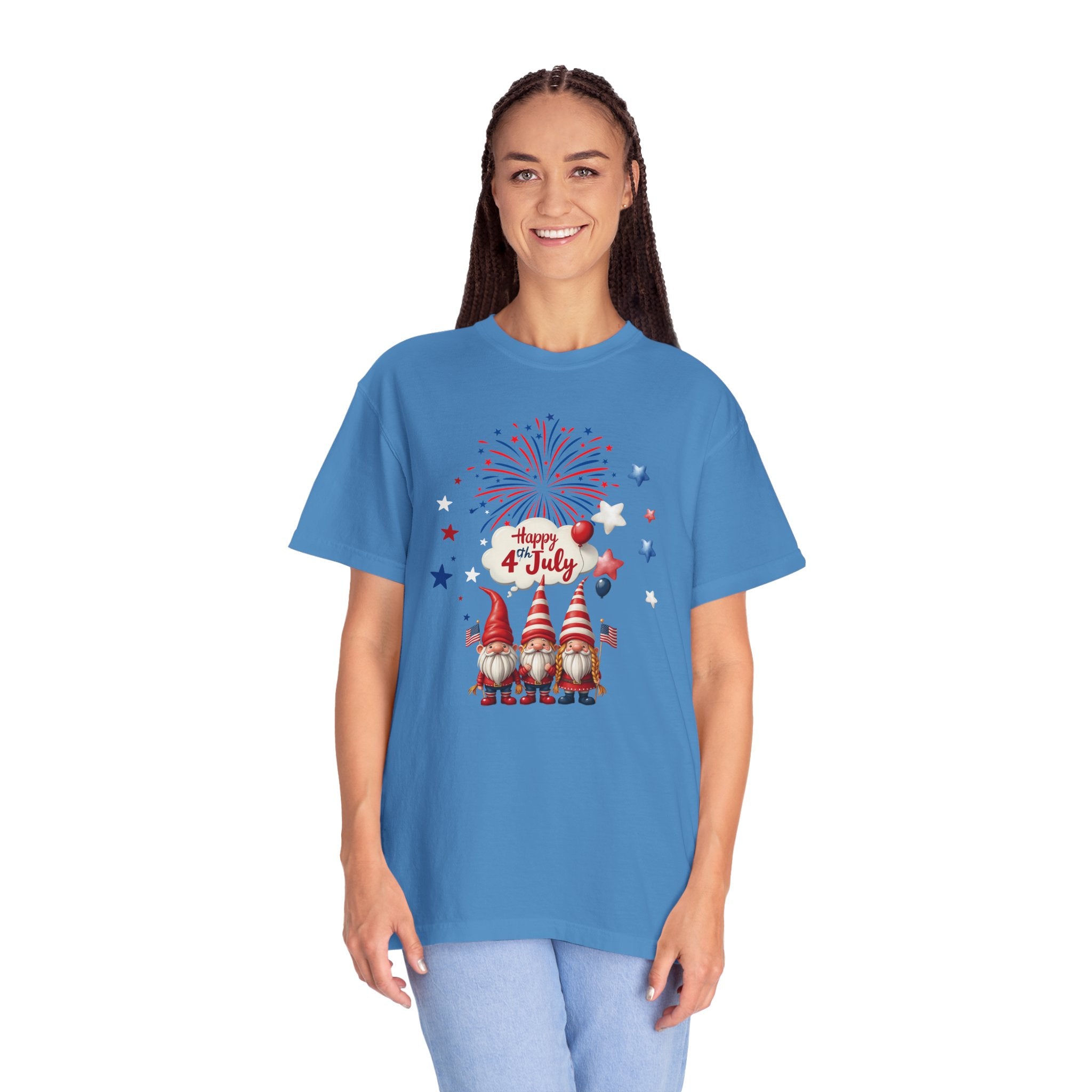 Gnome 4th of July T-shirt for 4th of July, Unisex Summer Tee