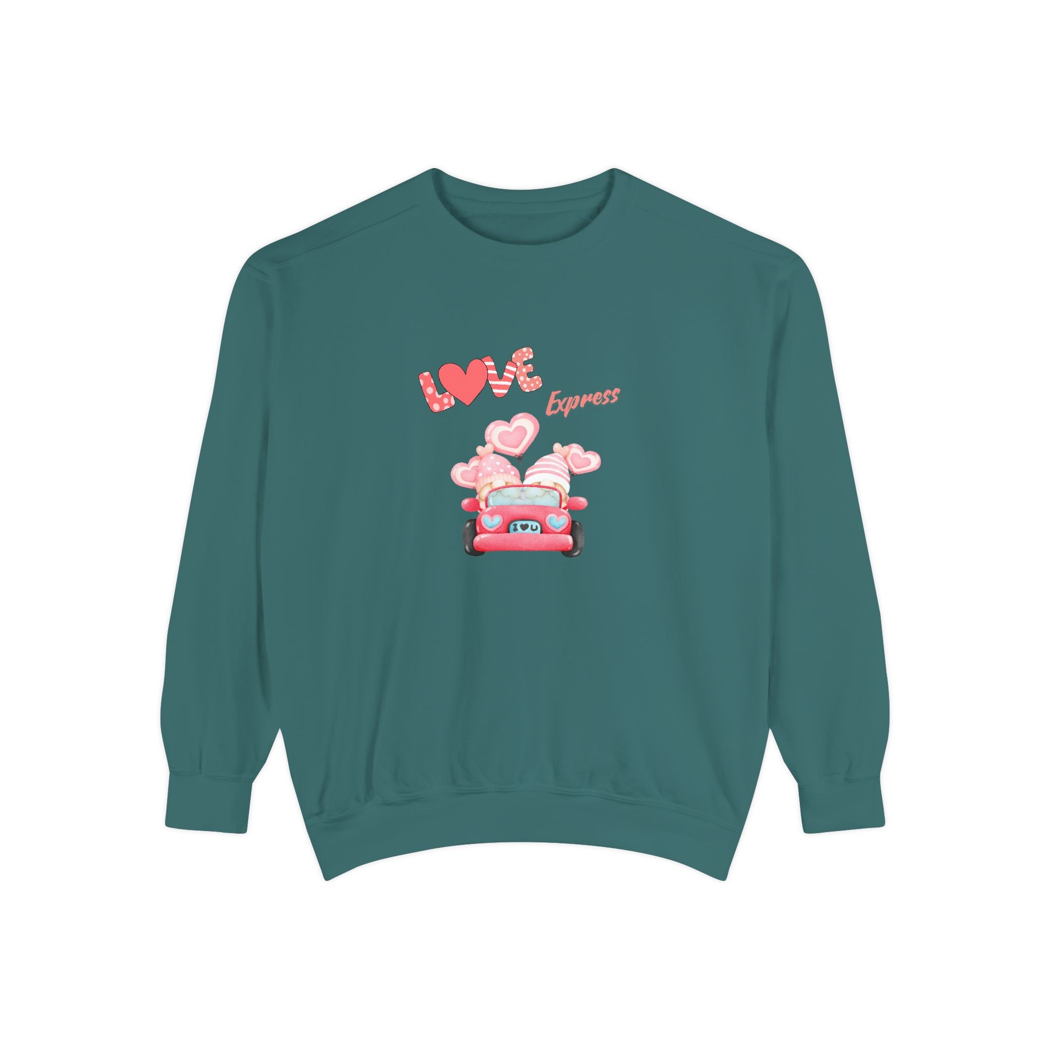 Love Express Unisex Garment-Dyed Sweatshirt