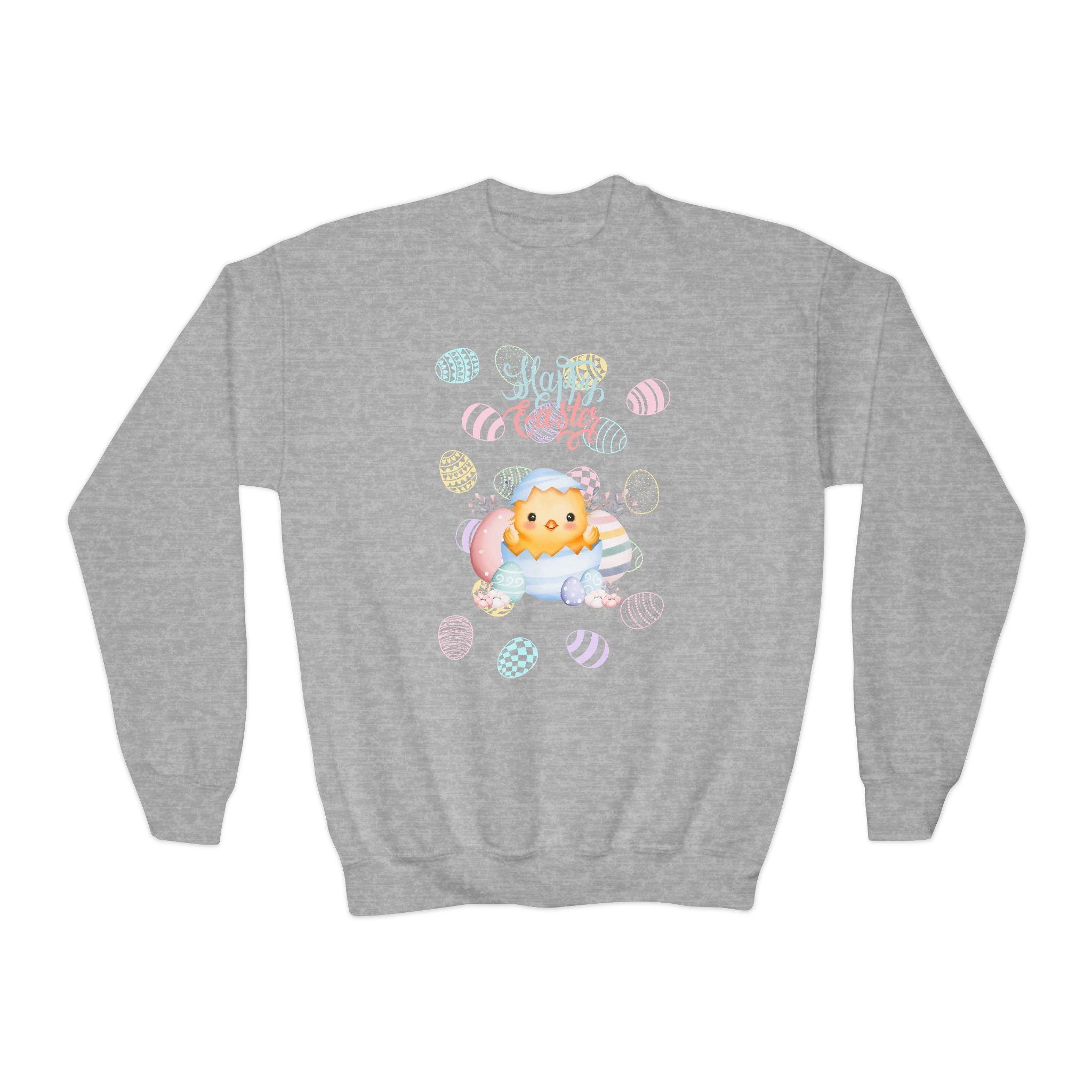 Chick Happy Easter Youth Crewneck Sweatshirt