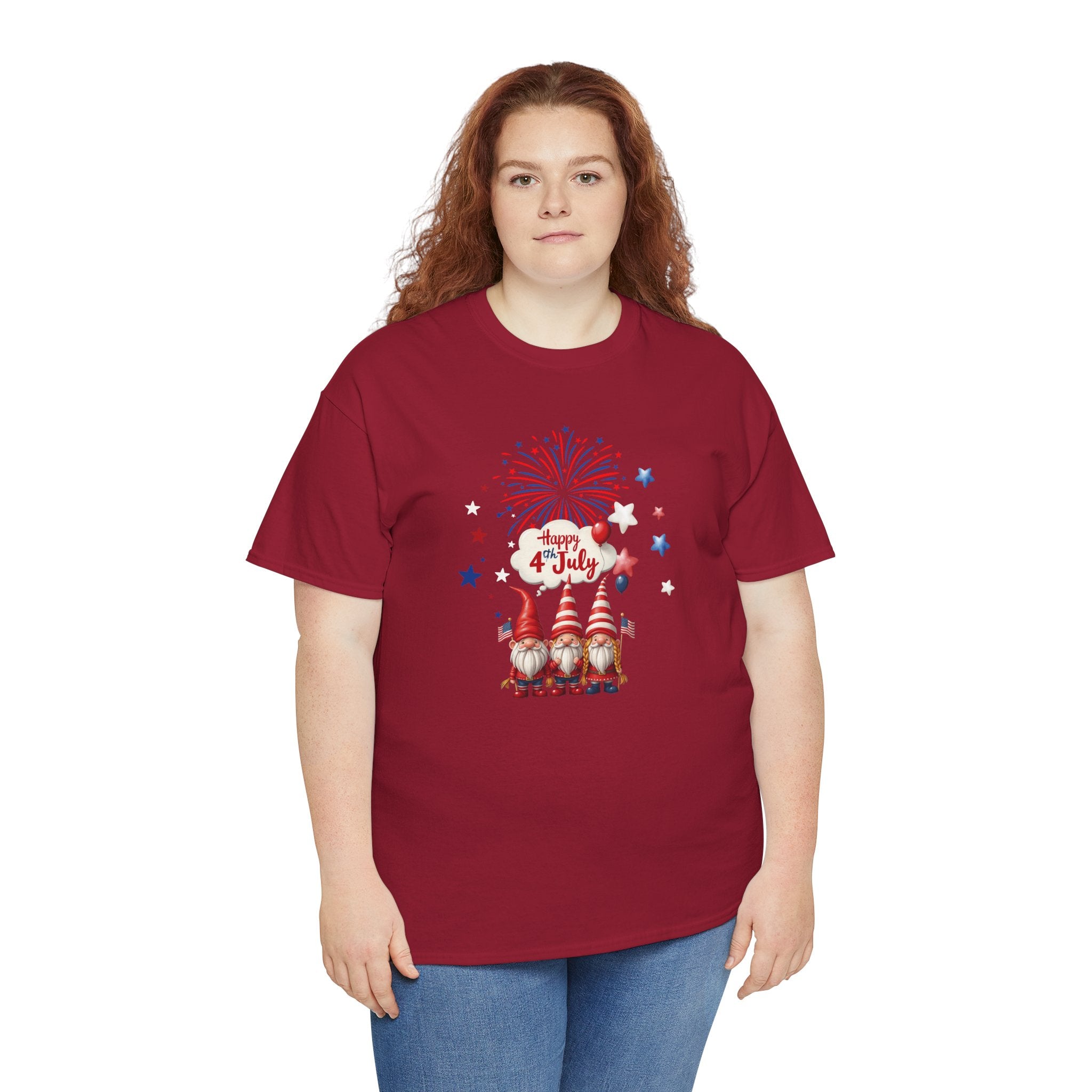 Gnome 4th of July Unisex Heavy Common Tee