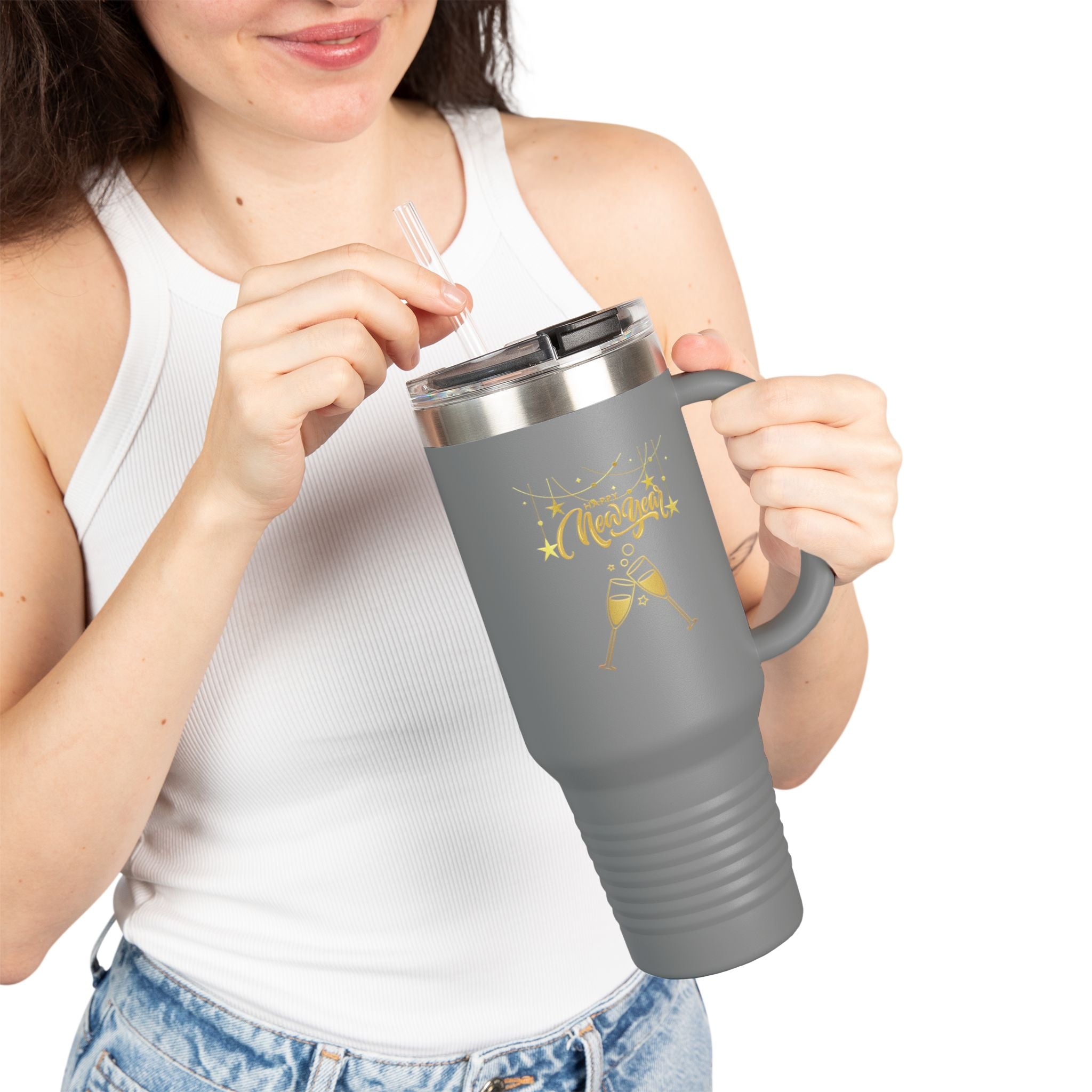 Happy New Year Insulated Travel Mug, 40oz