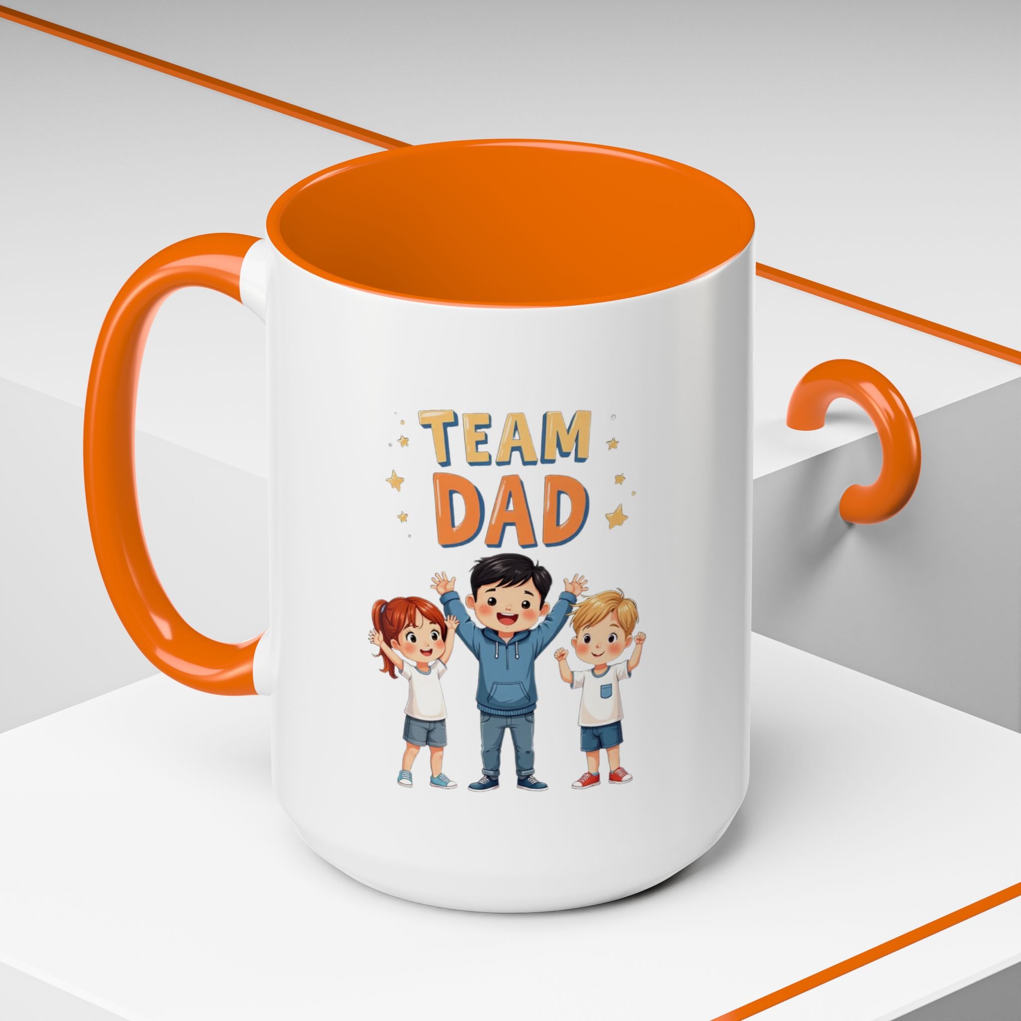 Team Dad Accent Coffee Mug