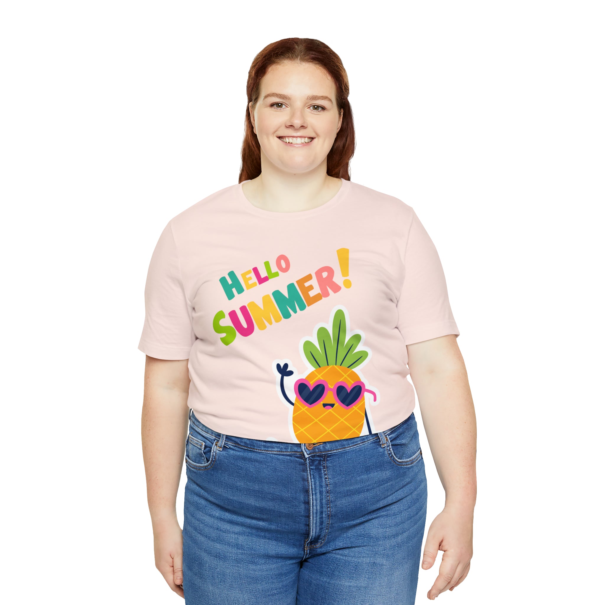 Hello Pineapple Summer Unisex Jersey Short Sleeve Tee