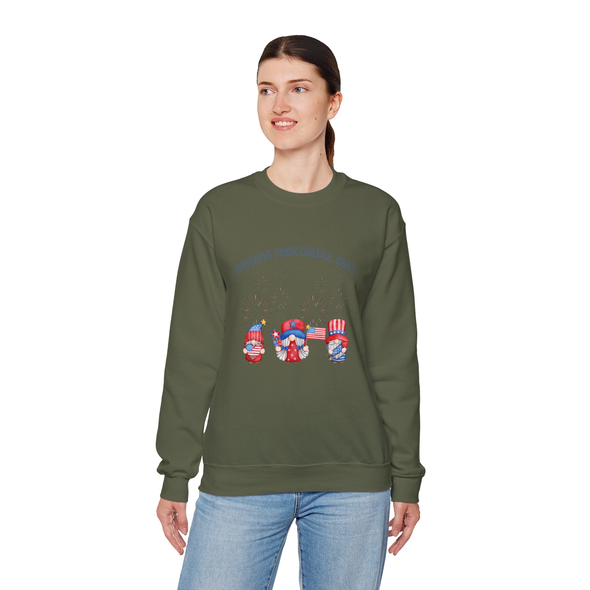 Gnome Memorial Day  Sweatshirt, Unisex Crewneck