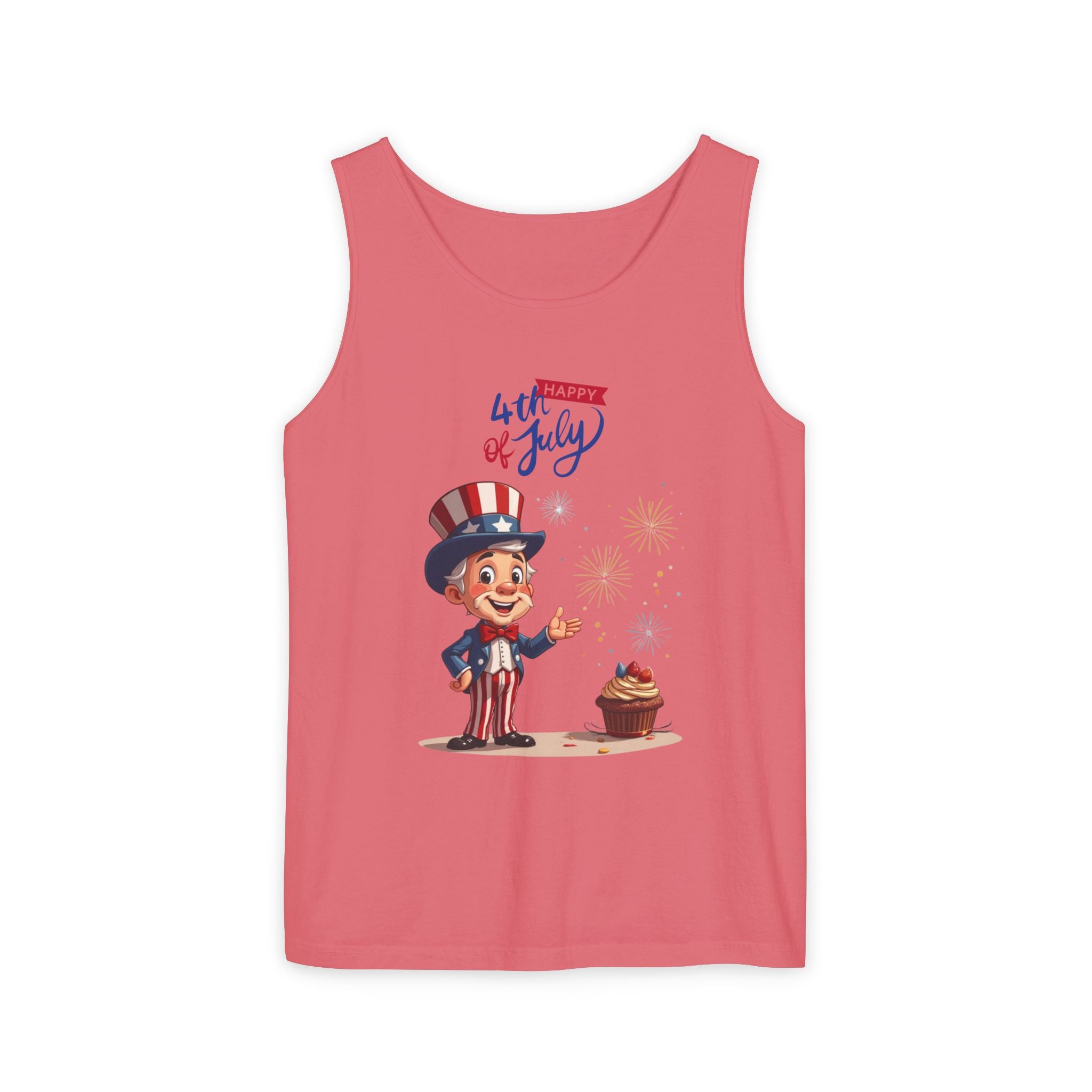 Uncle Sam Happy 4th of July Tank Top Unisex Sleeveless Shirt