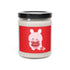V-Day Bunny Accented Soy Candle, 9oz