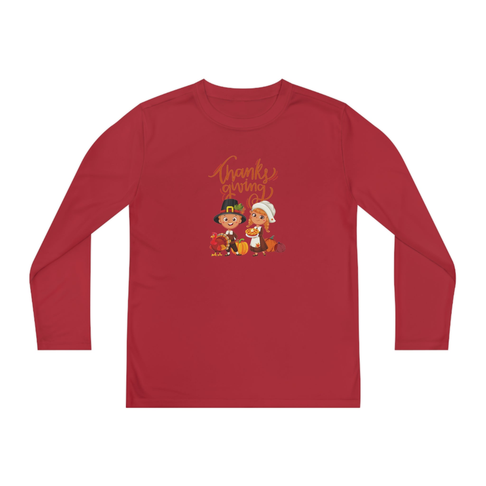Happy Thanksgiving Youth Long Sleeve Competitor Tee