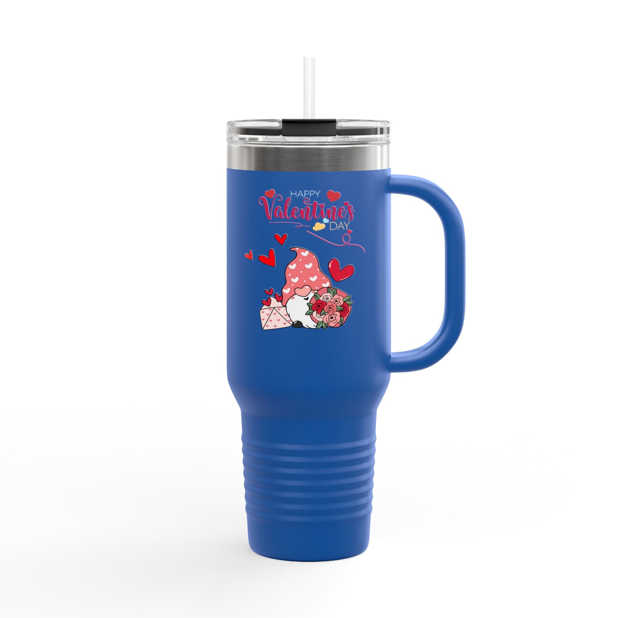 Gnome Valentine's Day Insulated Travel Mug, 40oz