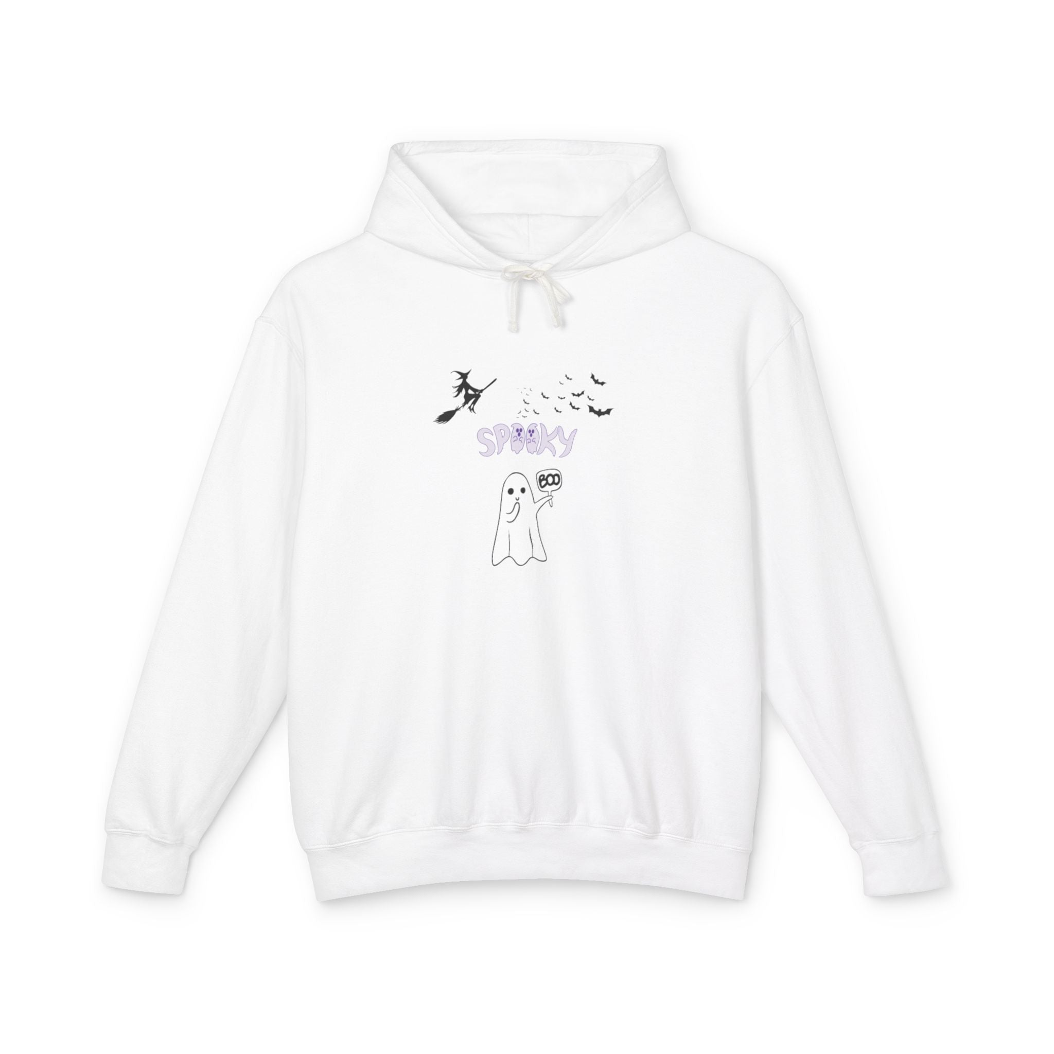 Spooky Boo Unisex Lightweight Hooded Sweatshirt