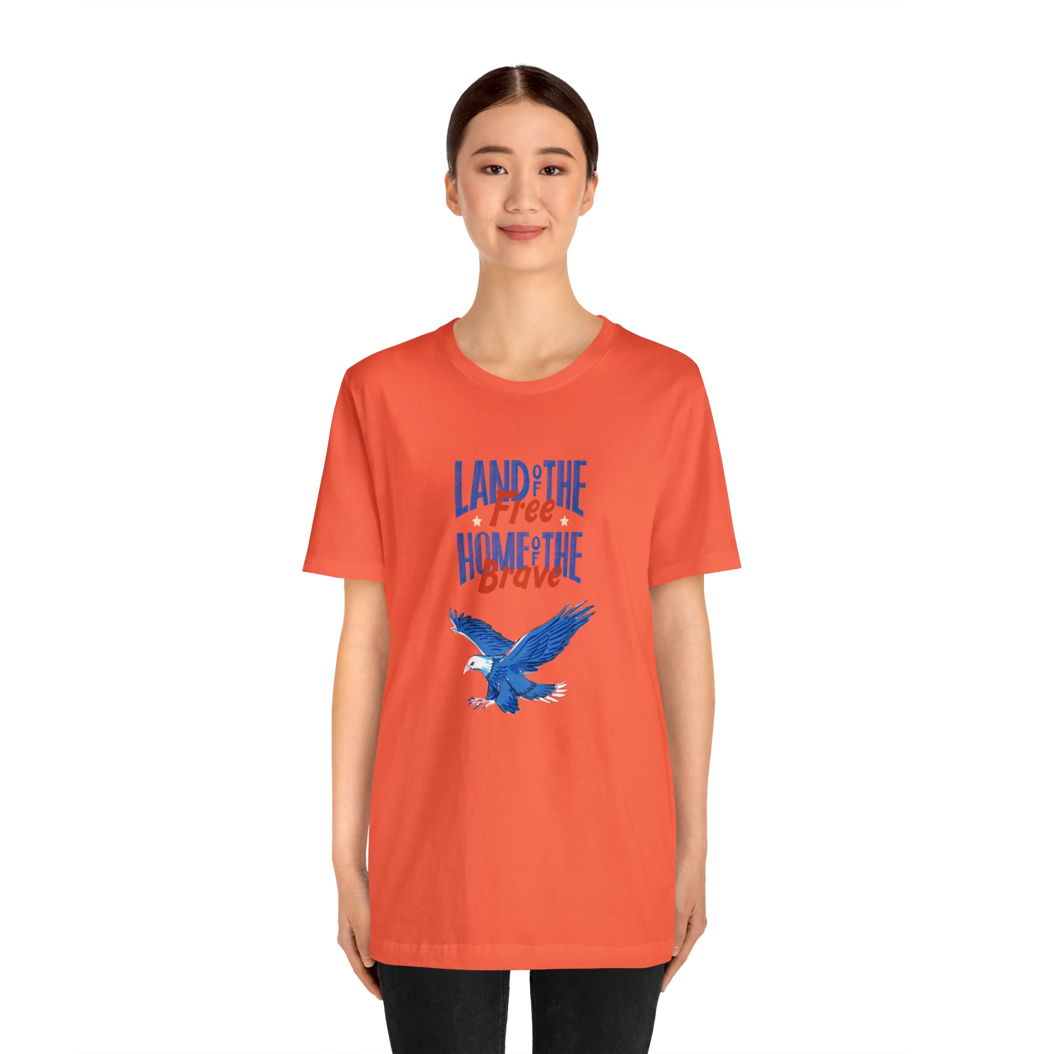 Land Of The Free Home Of The Brave Unisex Jersey Short Sleeve Tee