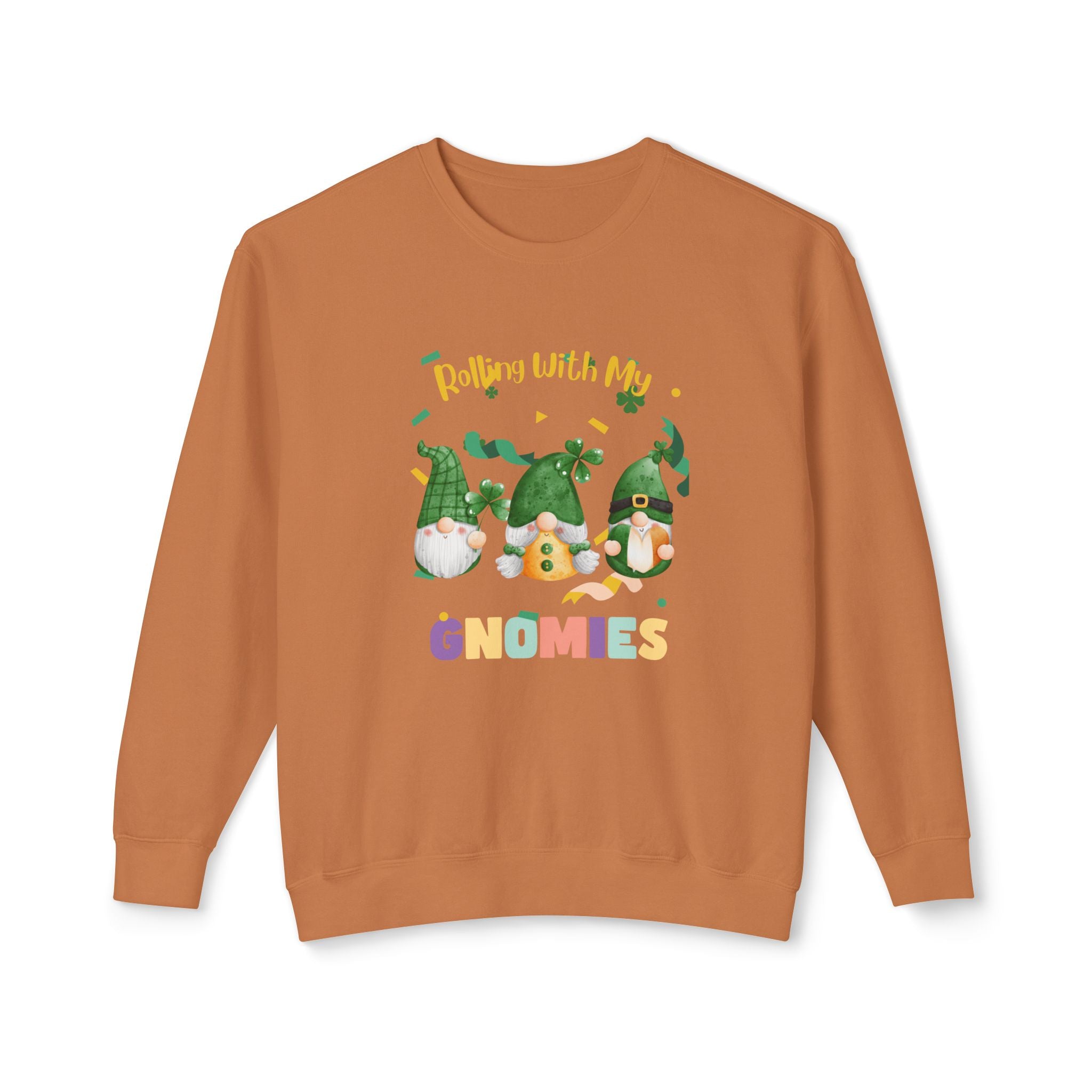Rolling With My Gnomies Unisex Lightweight Crewneck Sweatshirt