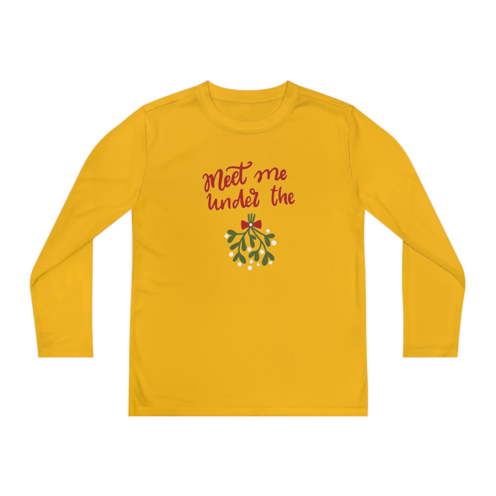 Meet Me Under The Mistletoe Youth Long Sleeve Competitor Tee