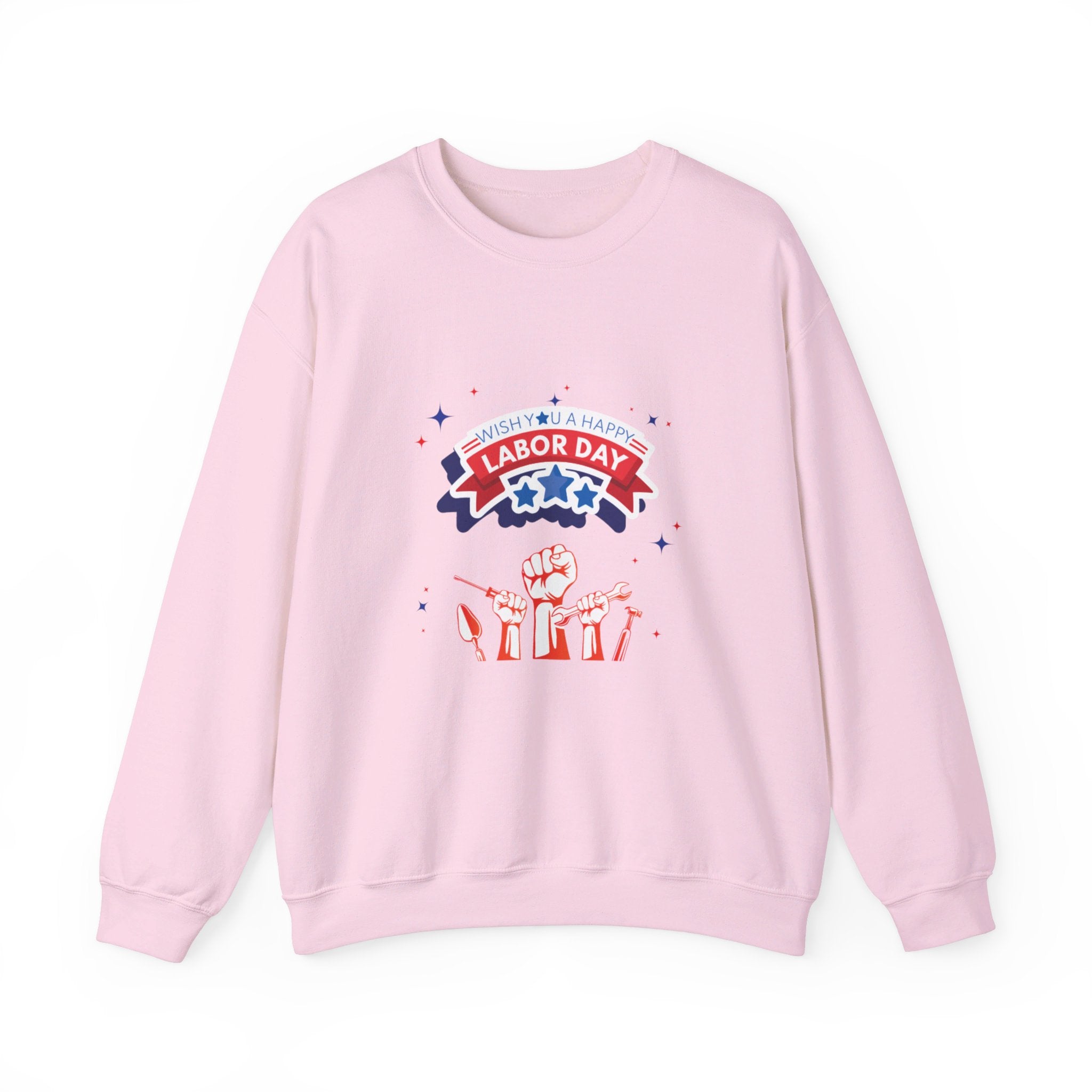 Wish U A Happy Labor Day Unisex Heavy Blend™ Crewneck Sweatshirt