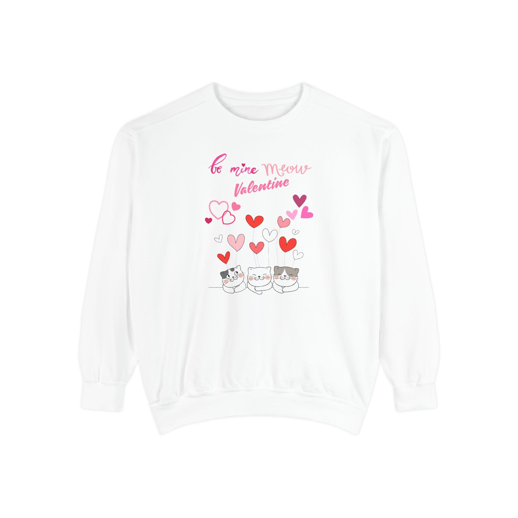 Meow Valentine's Day Unisex Garment-Dyed Sweatshirt