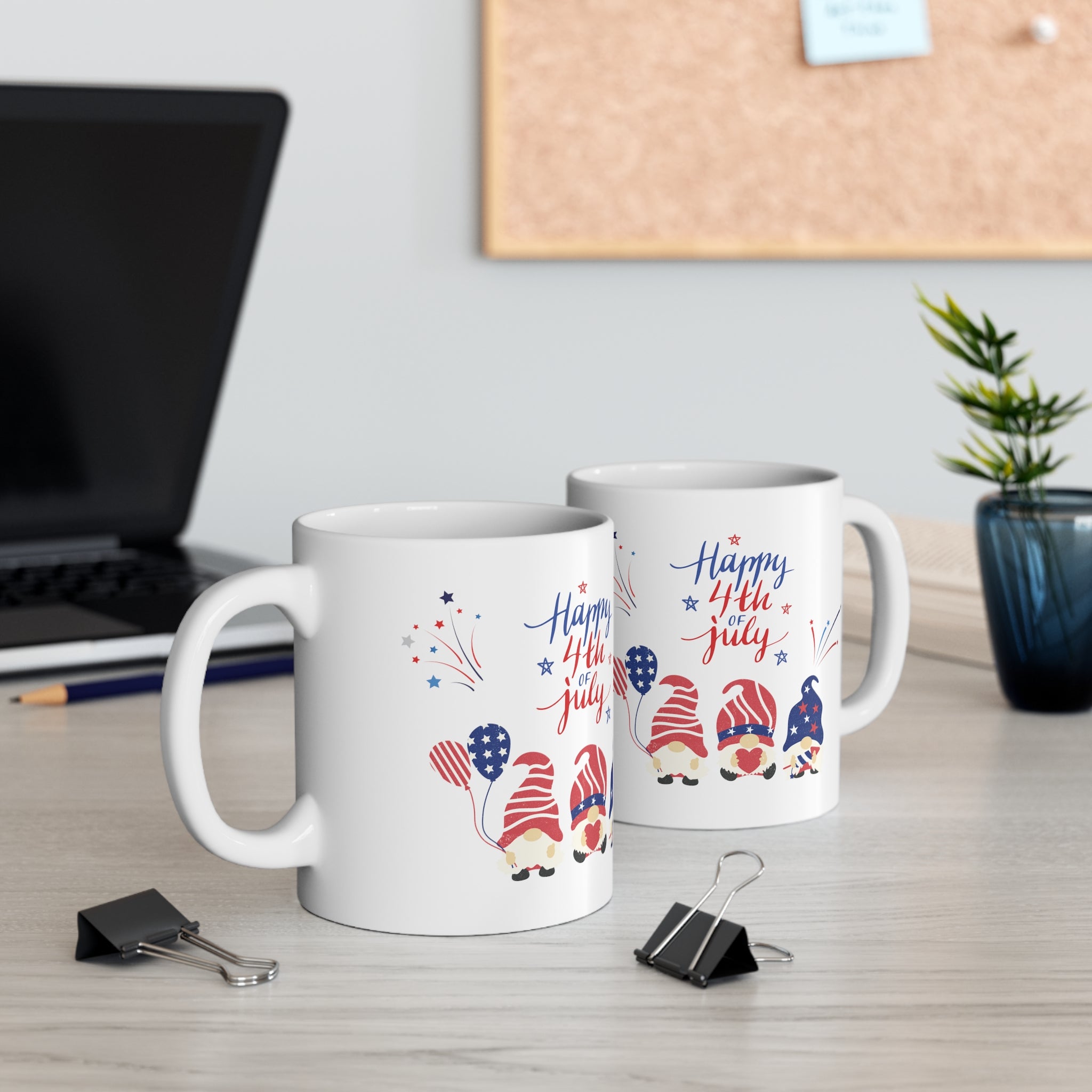Happy 4th Of July Gnome Ceramic Mug 11oz
