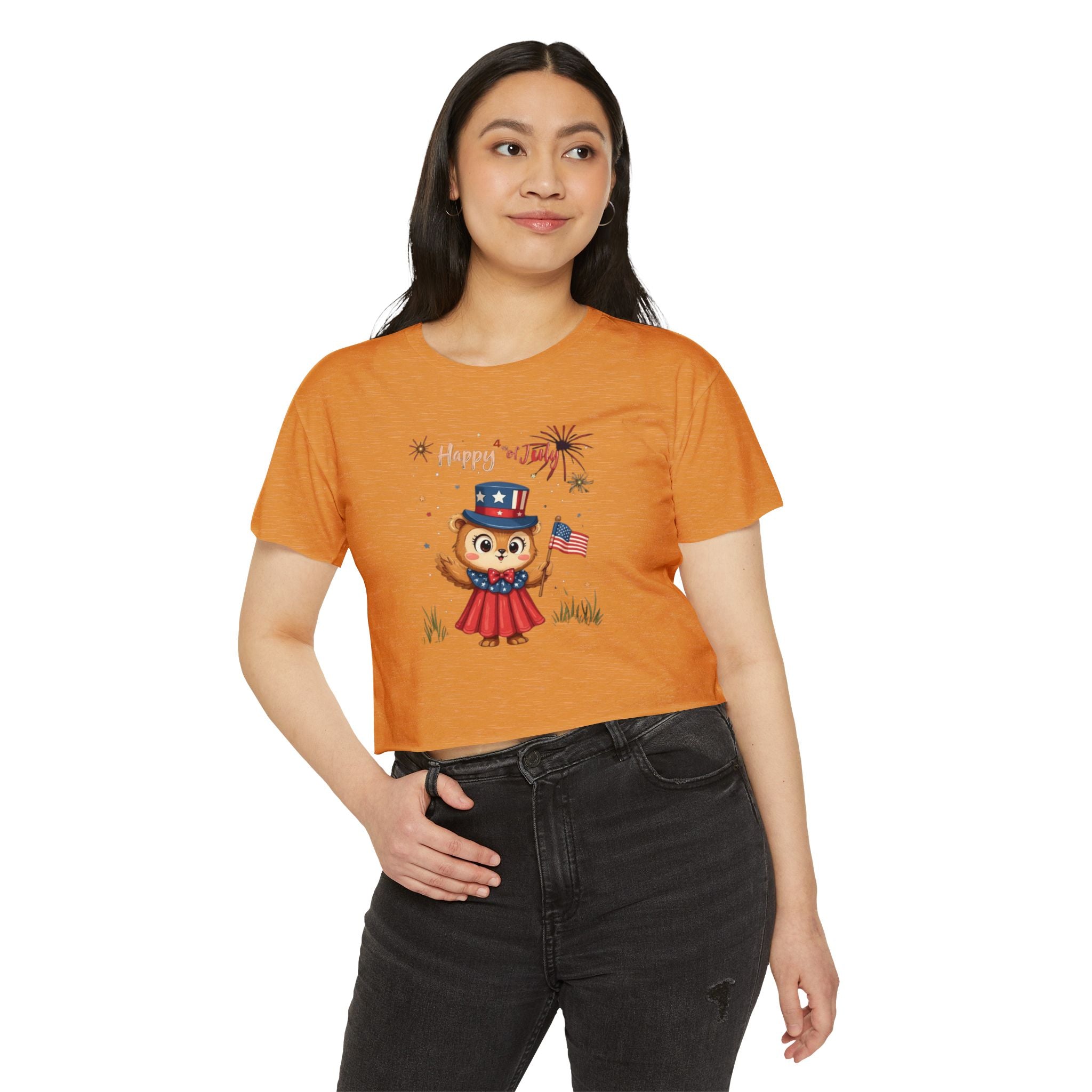 Happy Independence Day Crop Top