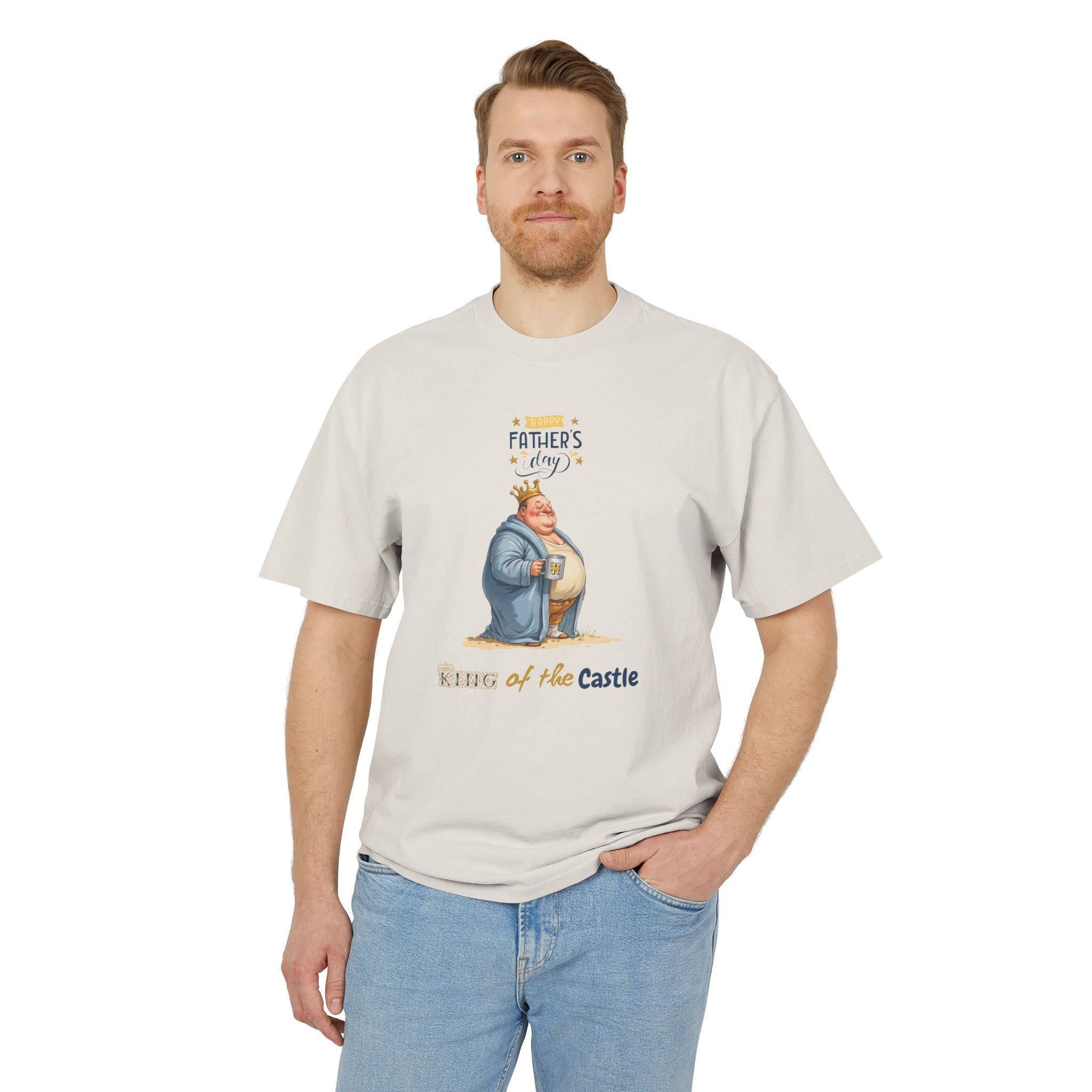 Father's Day King of the Castle Tee, Unisex Heavy Faded Tee
