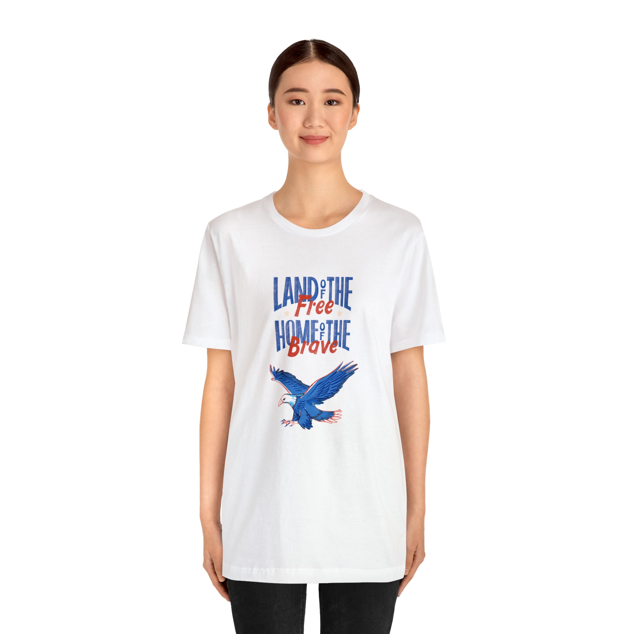 Land Of The Free Home Of The Brave Unisex Jersey Short Sleeve Tee