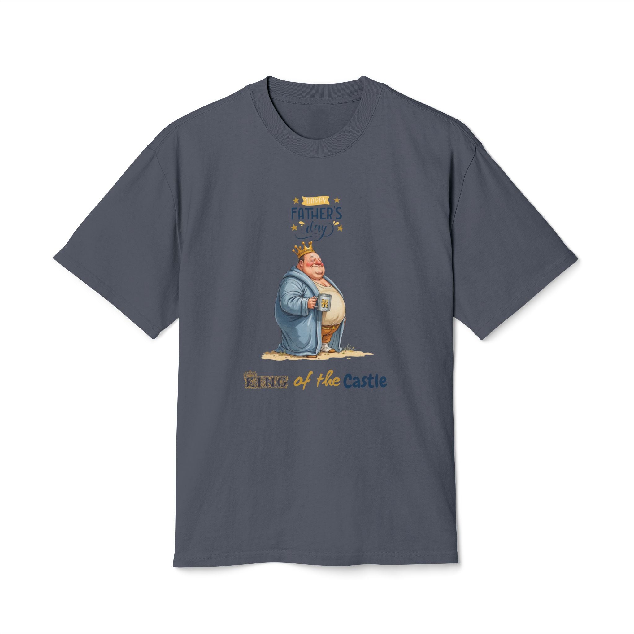 Father's Day King of the Castle Tee, Unisex Heavy Faded Tee