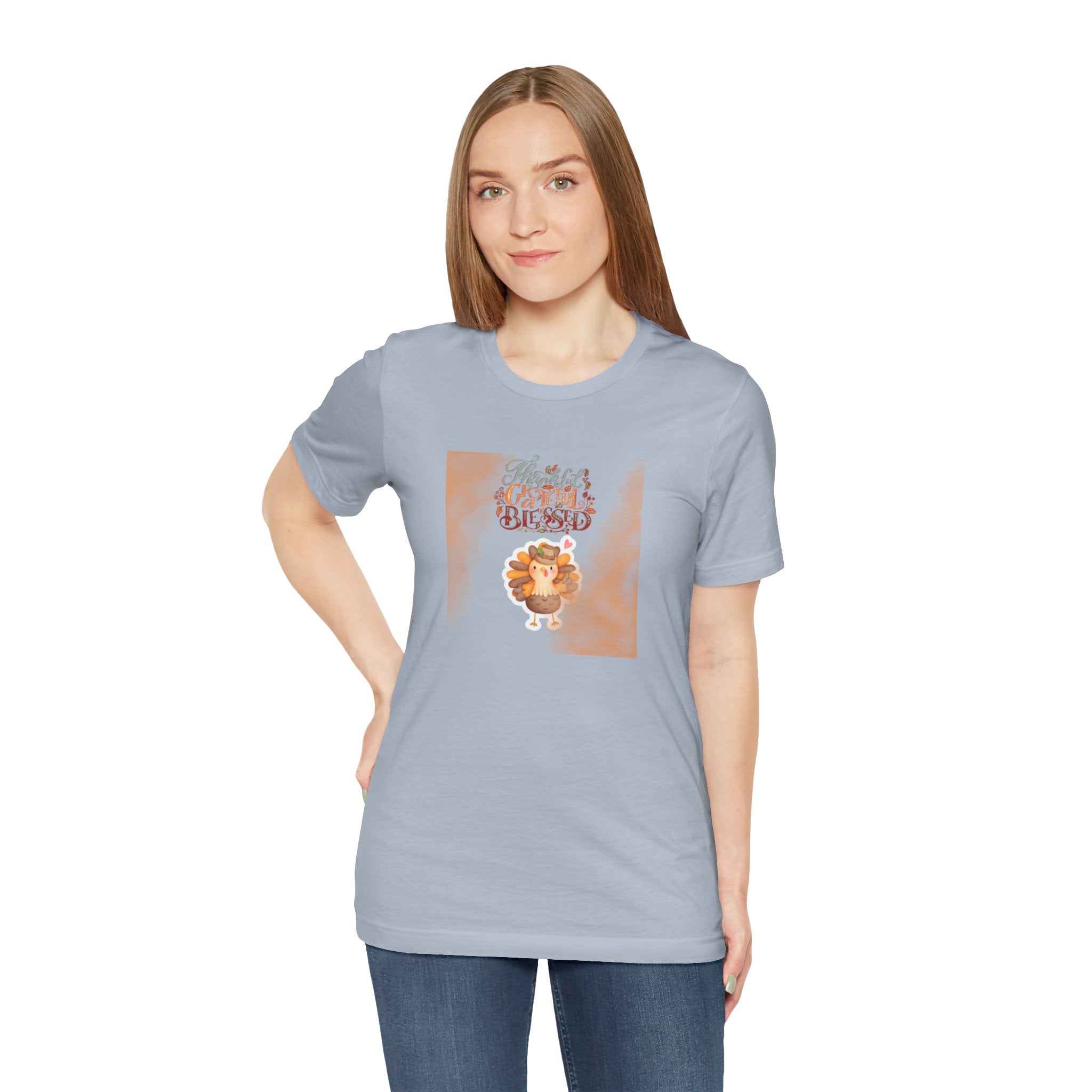 Thankful Grateful Blessed Unisex Jersey Short Sleeve Tee