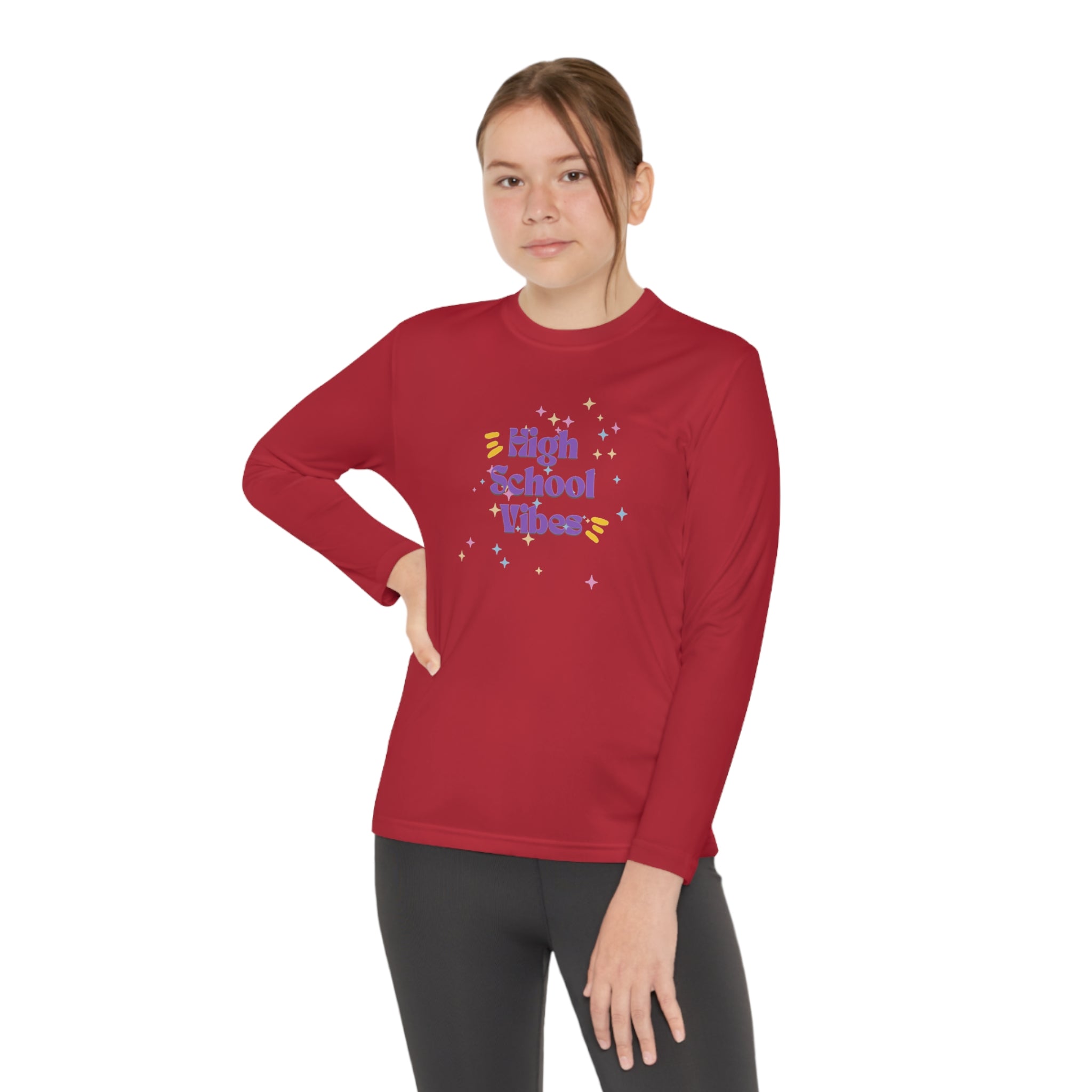 High School Vibes Youth Long Sleeve Competitor Tee