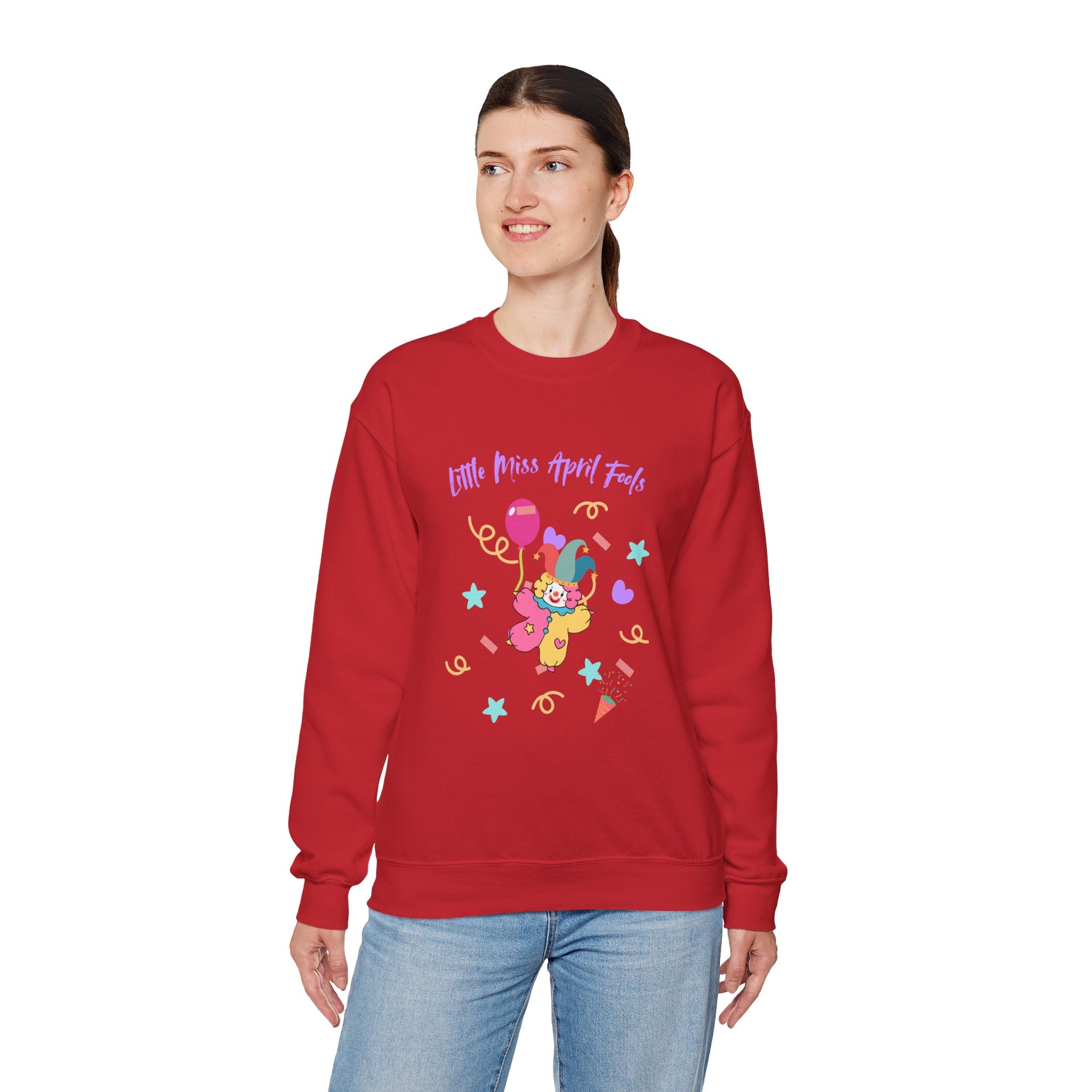 Little Miss April Fool's Day Unisex Heavy Blend™ Crewneck Sweatshirt