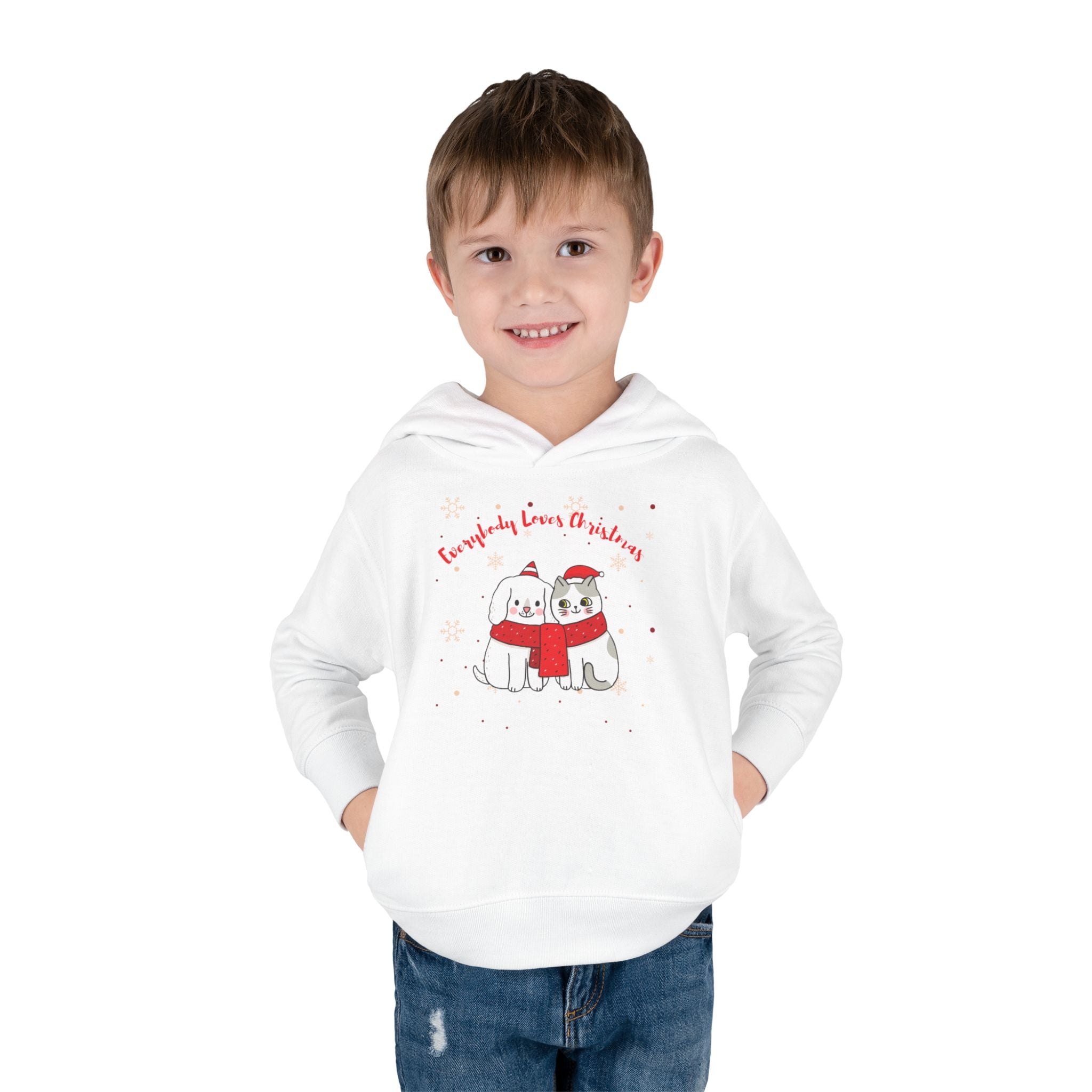 Everybody Loves Christmas Toddler Pullover Fleece Hoodie