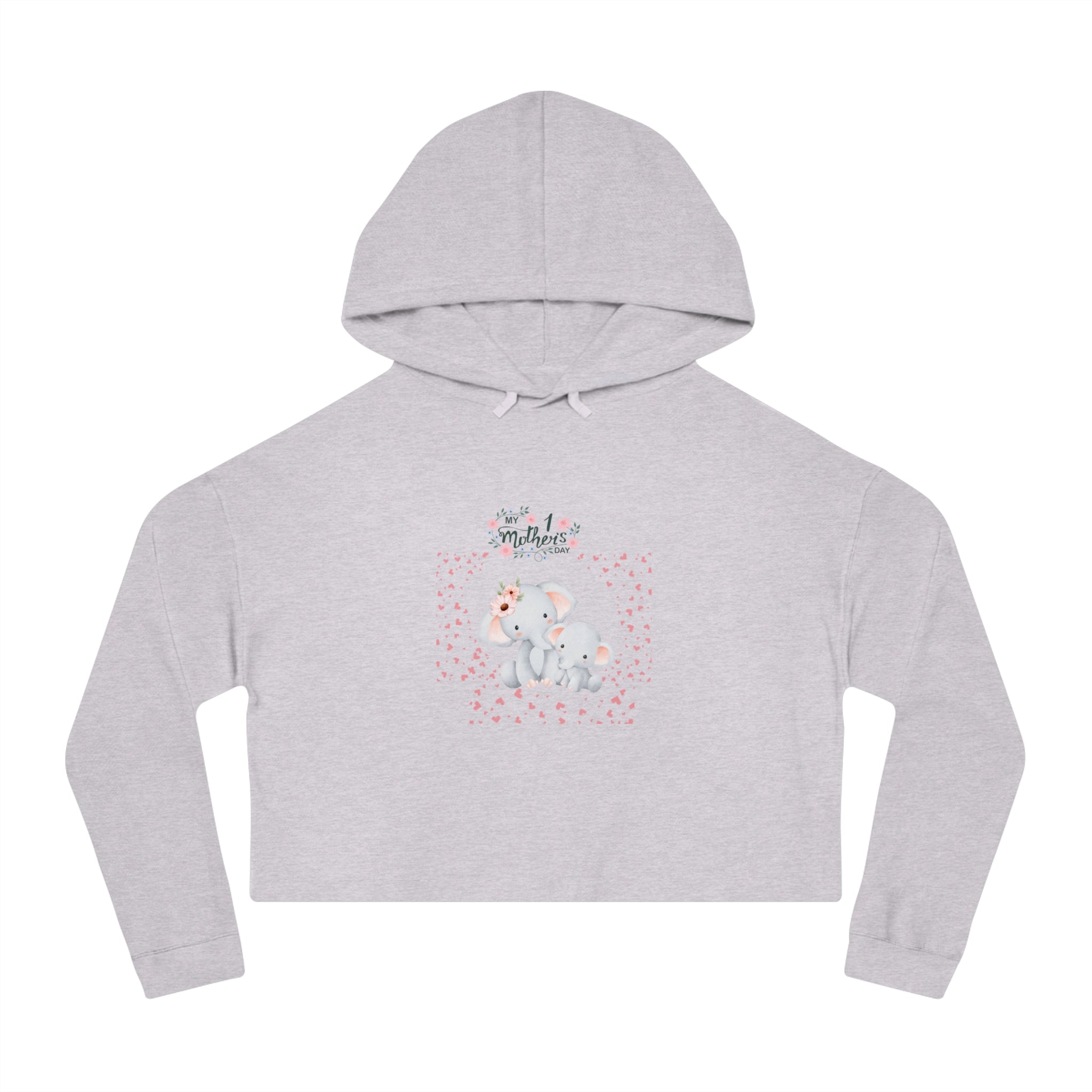 My 1st Mother's Day Cropped Hooded Sweatshirt
