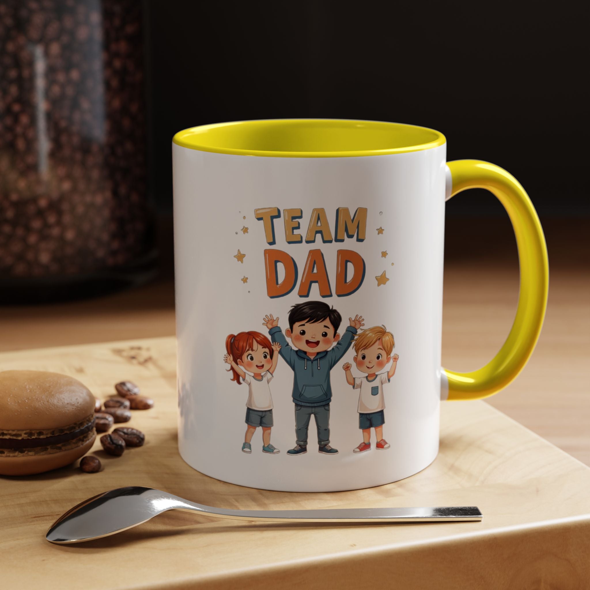 Team Dad Accent Coffee Mug