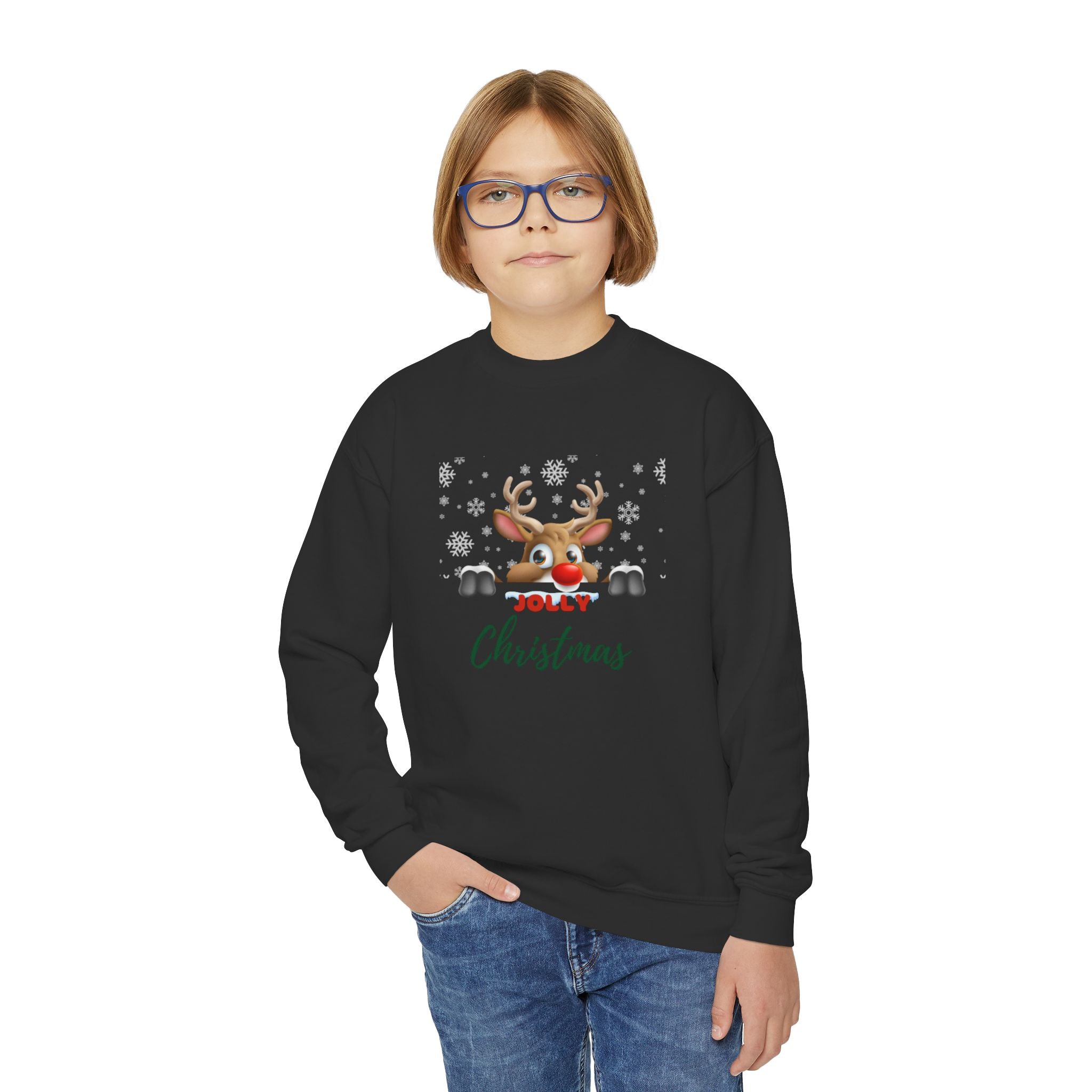 Jolly Christmas Youth Crewneck Sweatshirt