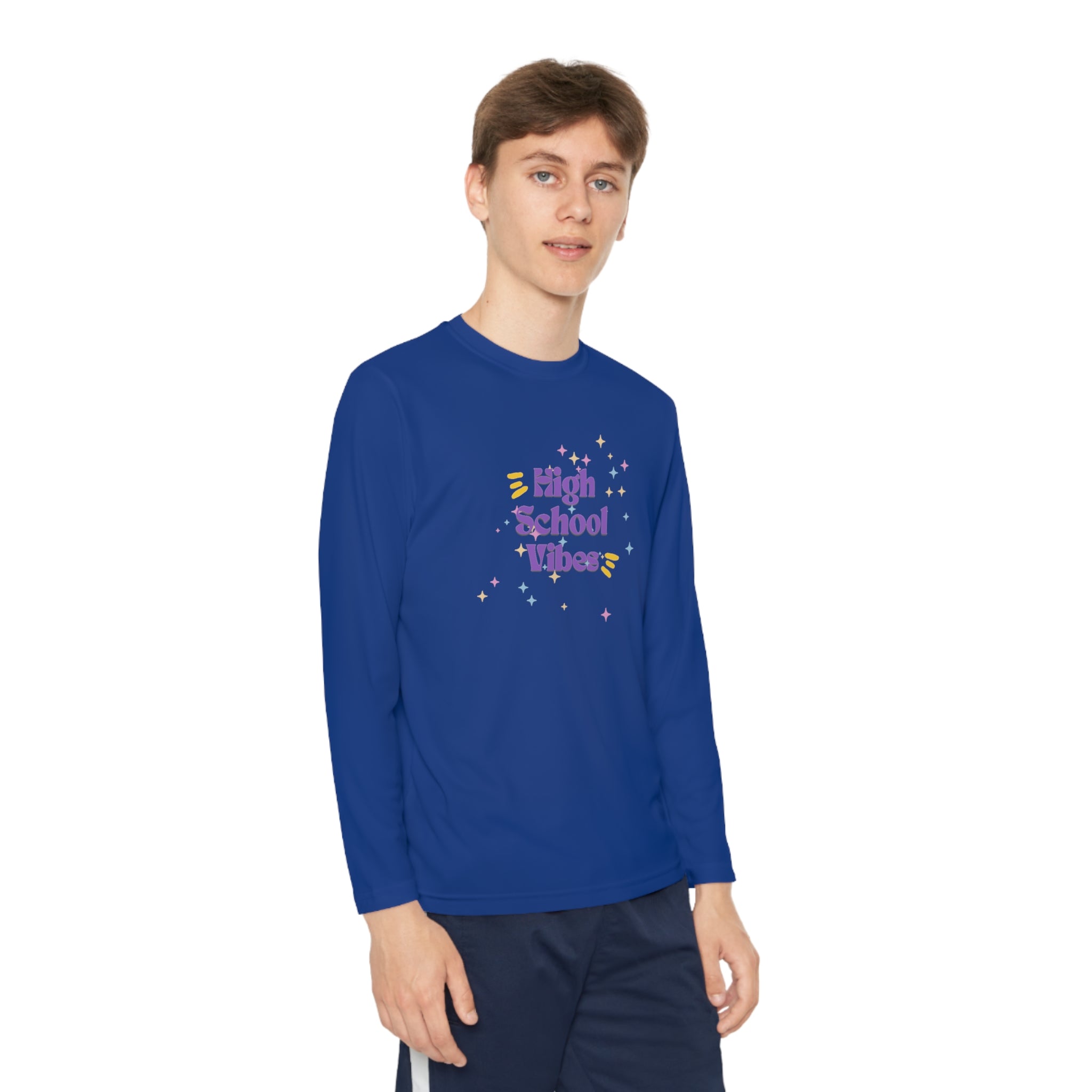 High School Vibes Youth Long Sleeve Competitor Tee