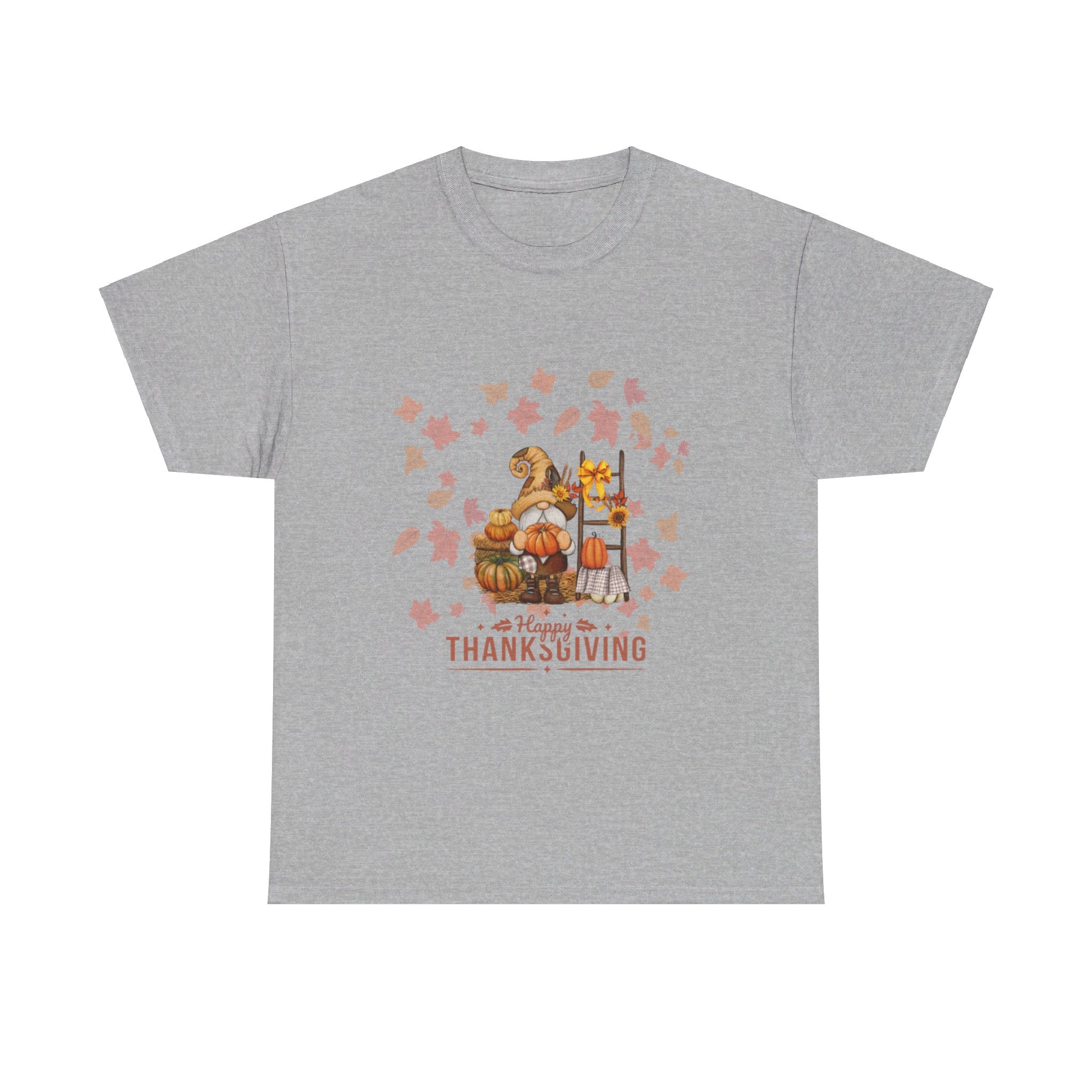 Gnome Happy Thanksgiving Unisex Heavy Cotton Tee