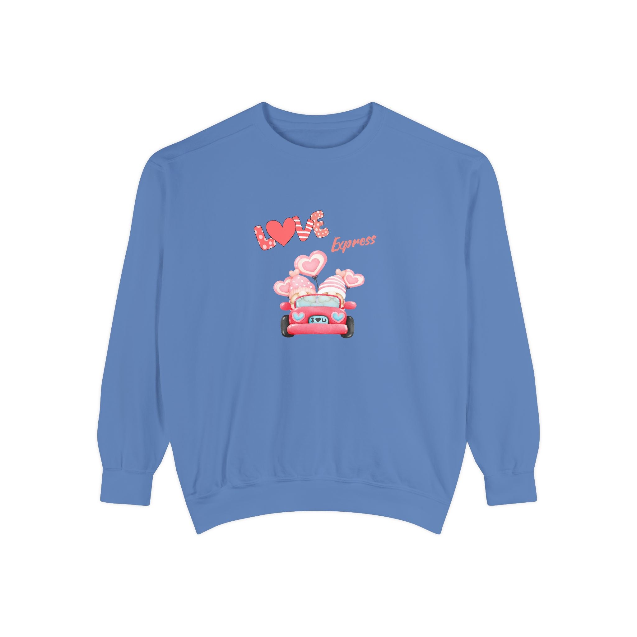 Love Express Unisex Garment-Dyed Sweatshirt
