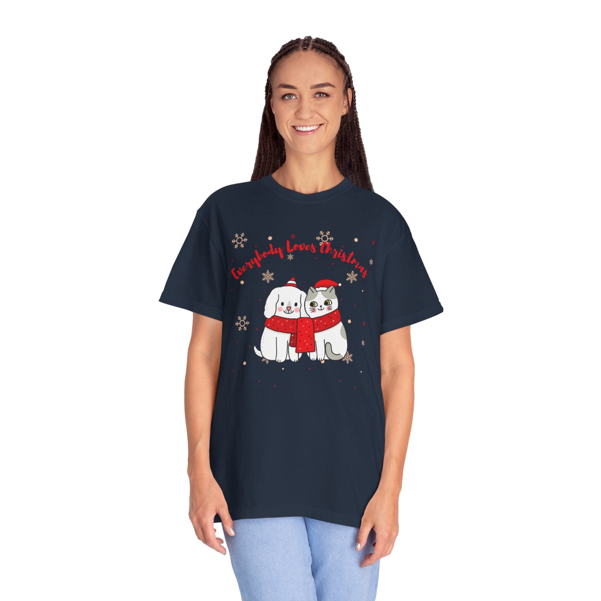 Everybody Loves Christmas Unisex Garment-Dyed T-shirt