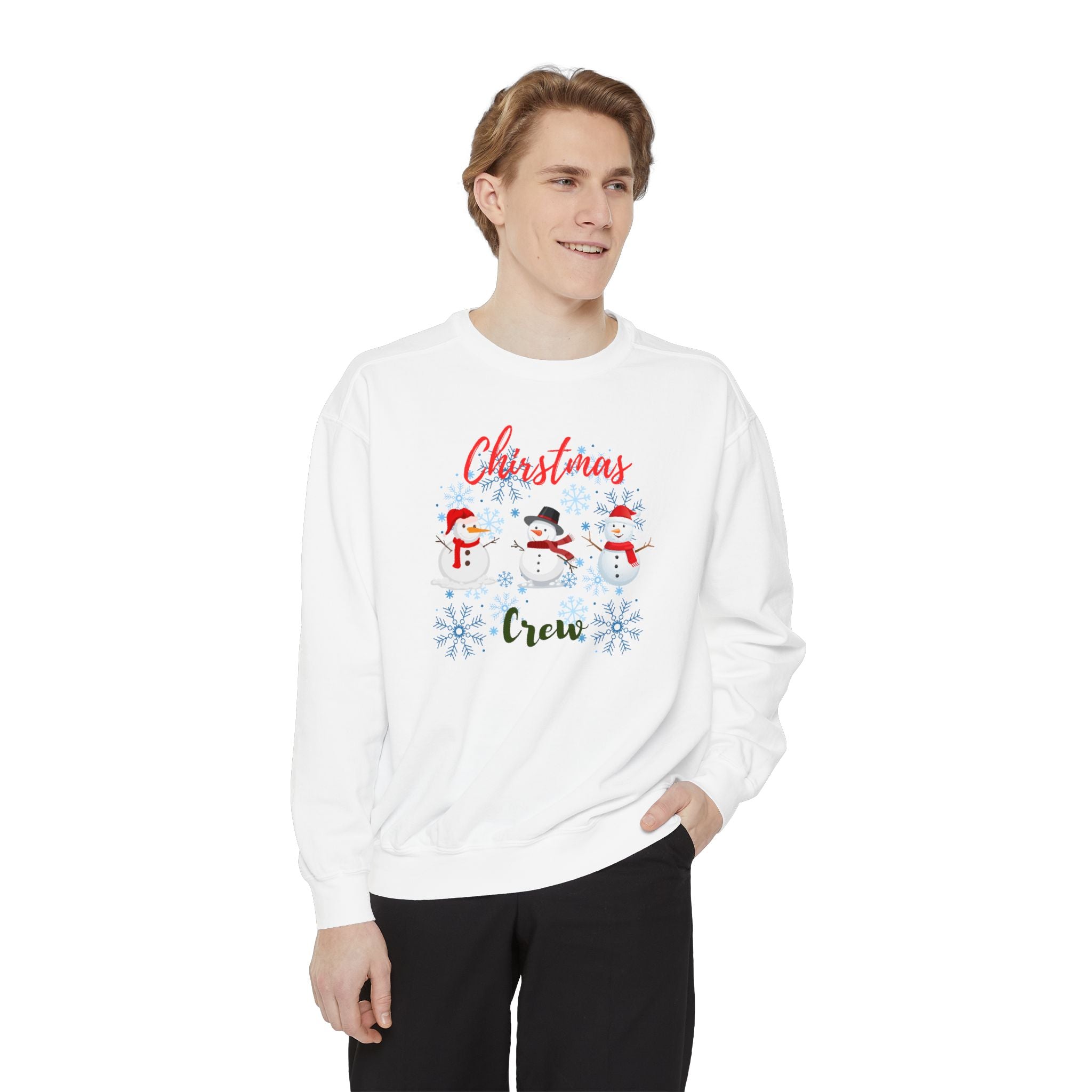 Christmas Crew Unisex Garment-Dyed Sweatshirt