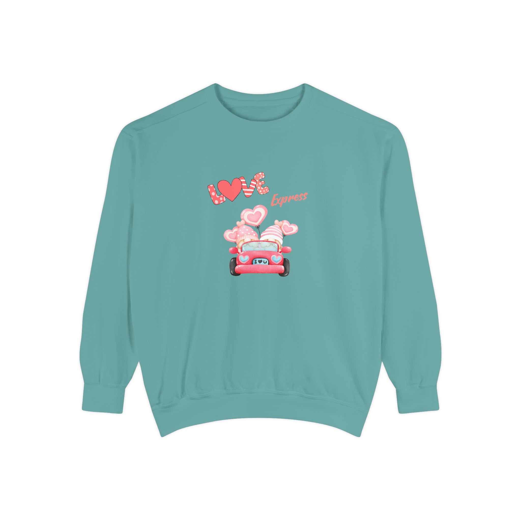 Love Express Unisex Garment-Dyed Sweatshirt