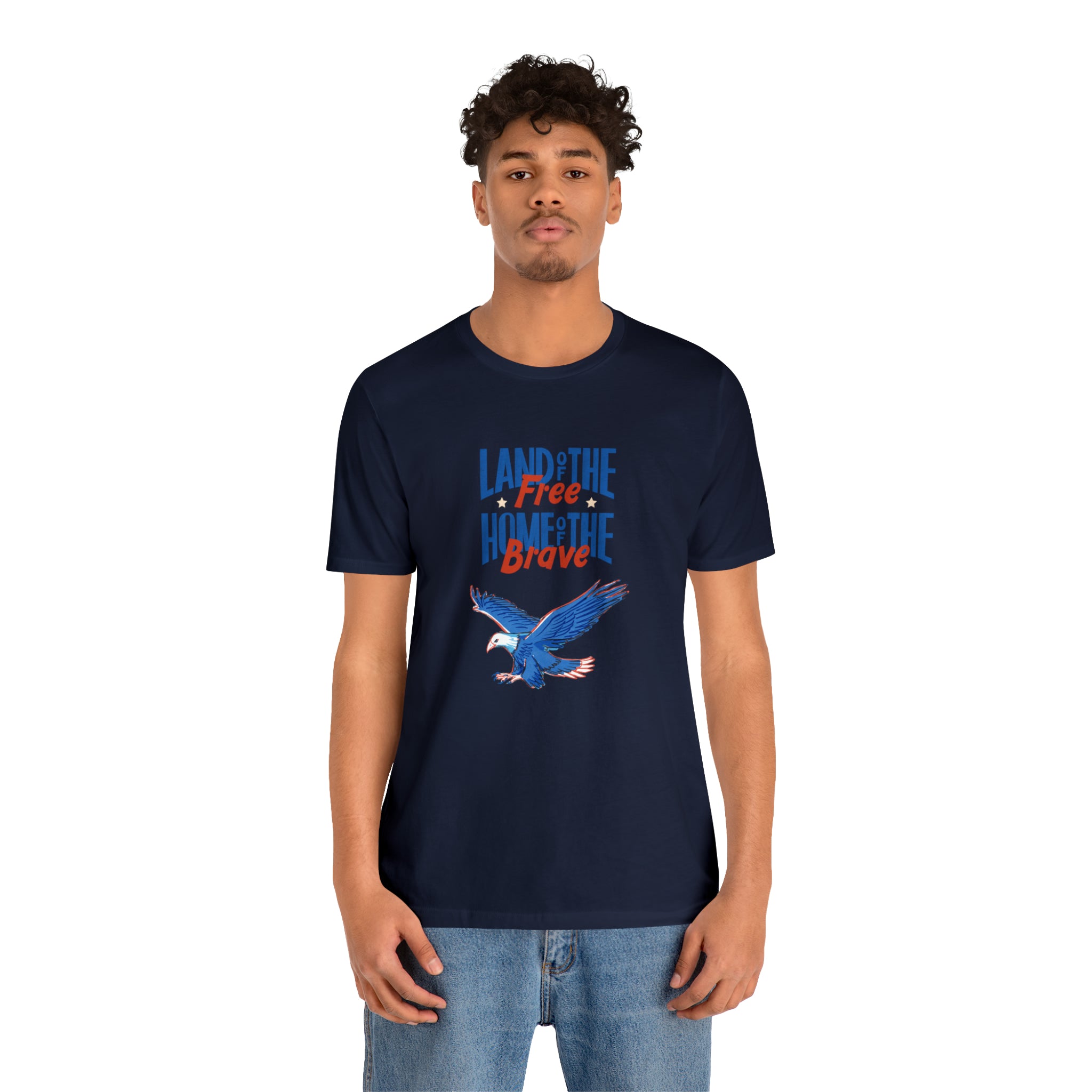 Land Of The Free Home Of The Brave Unisex Jersey Short Sleeve Tee