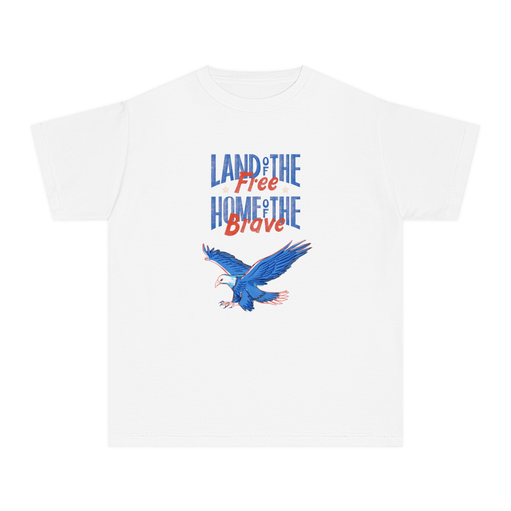 Land Of The Free Home Of The Brave Youth Midweight Tee