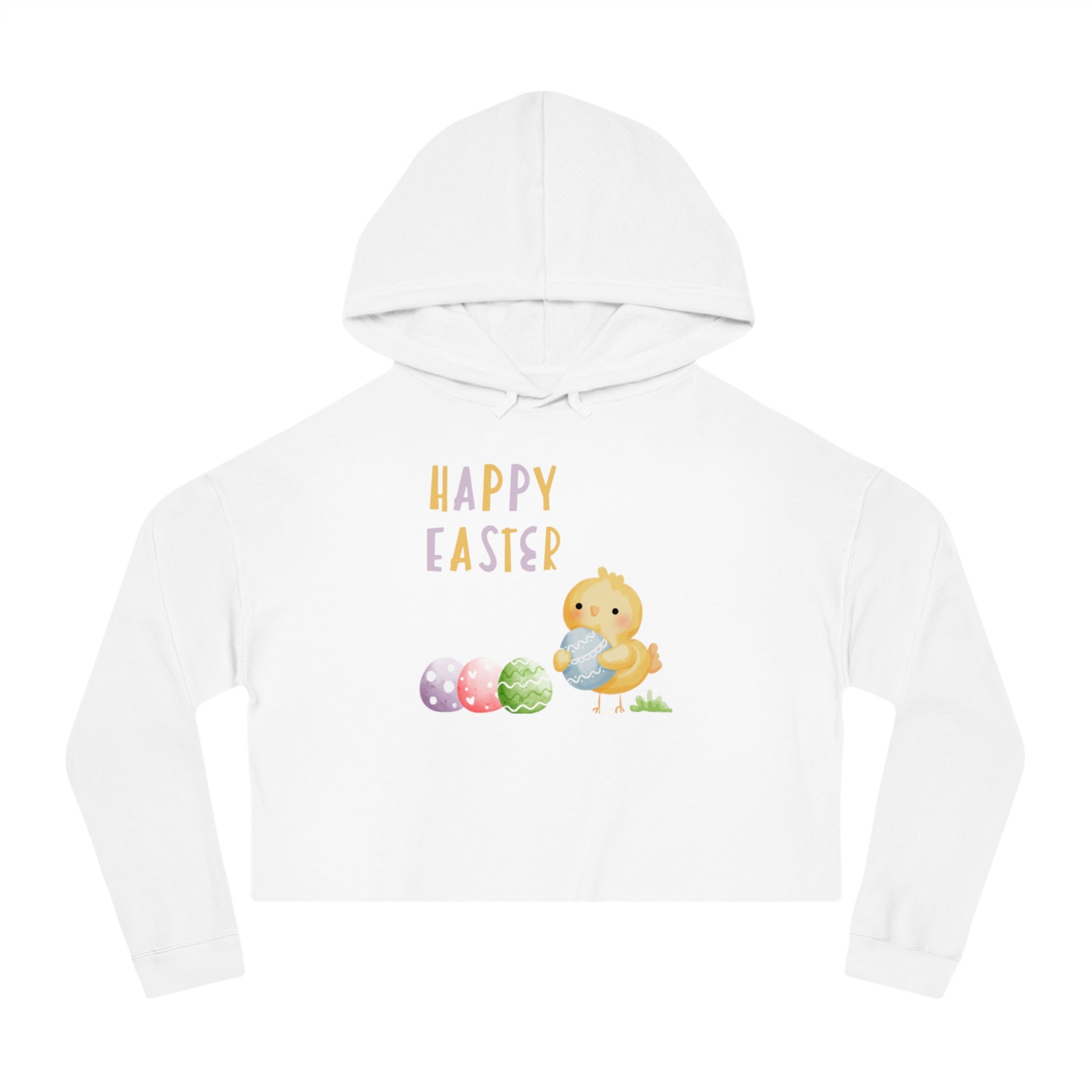 Wishing You A Happy Easter Women’s Cropped Hooded Sweatshirt