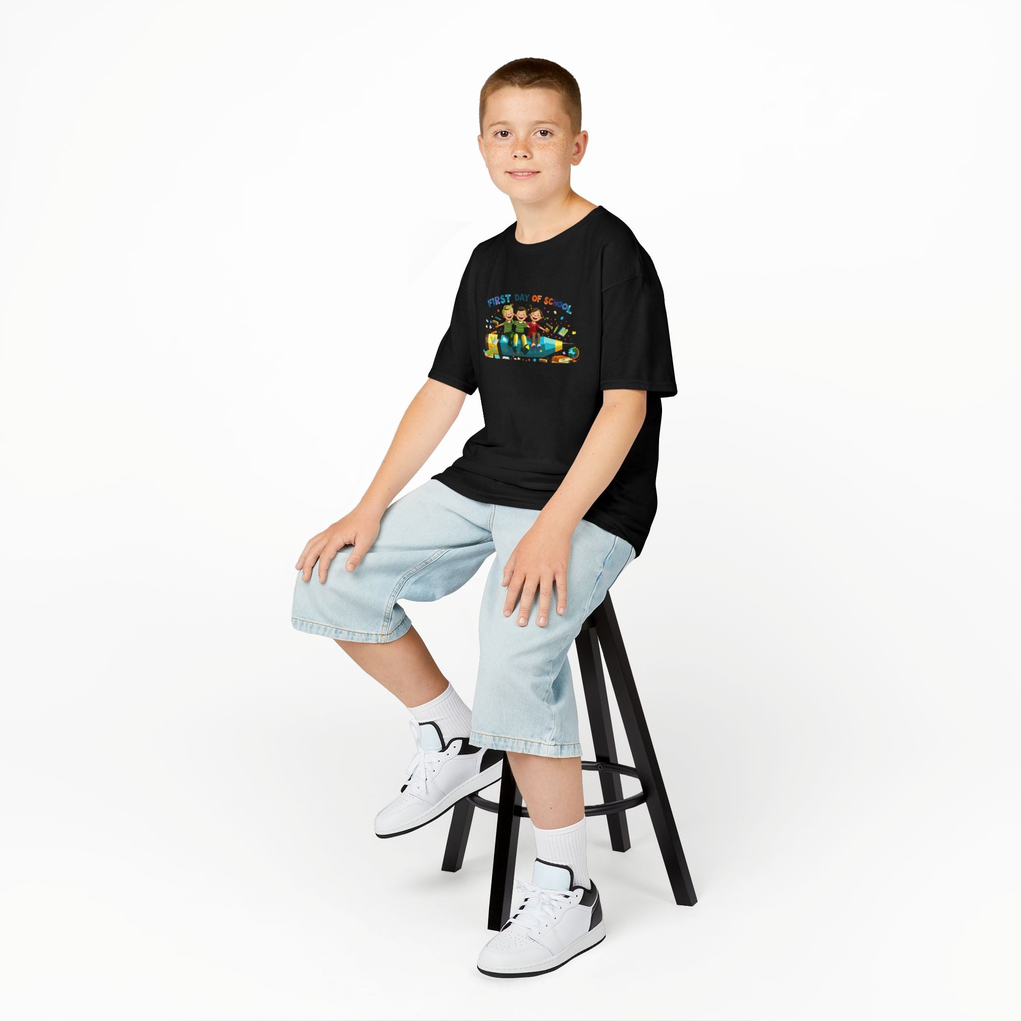 First Day of School Kids Heavy Cotton Tee
