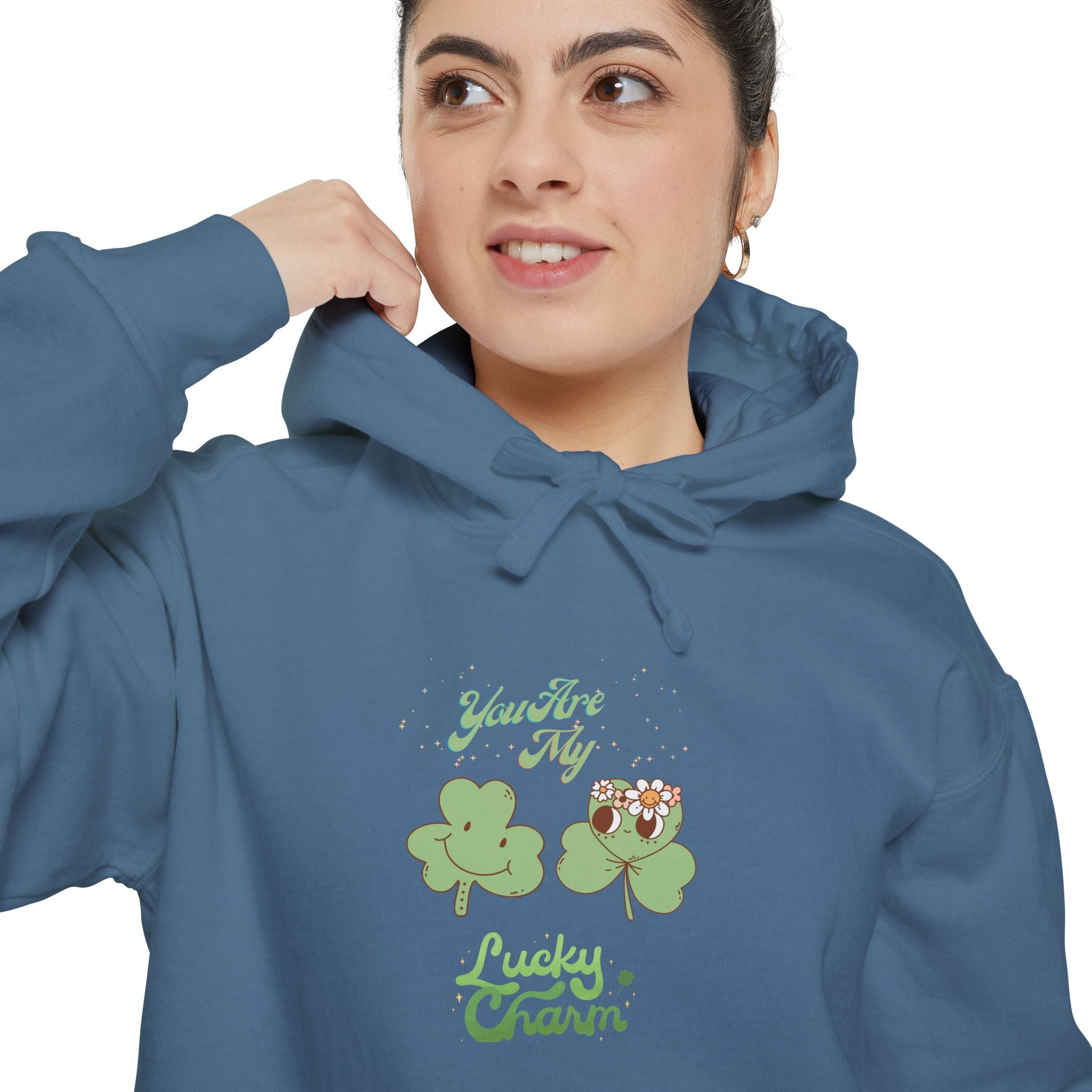 You're My Lucky Charm Unisex Garment-Dyed Hoodie for St. Patrick's Day
