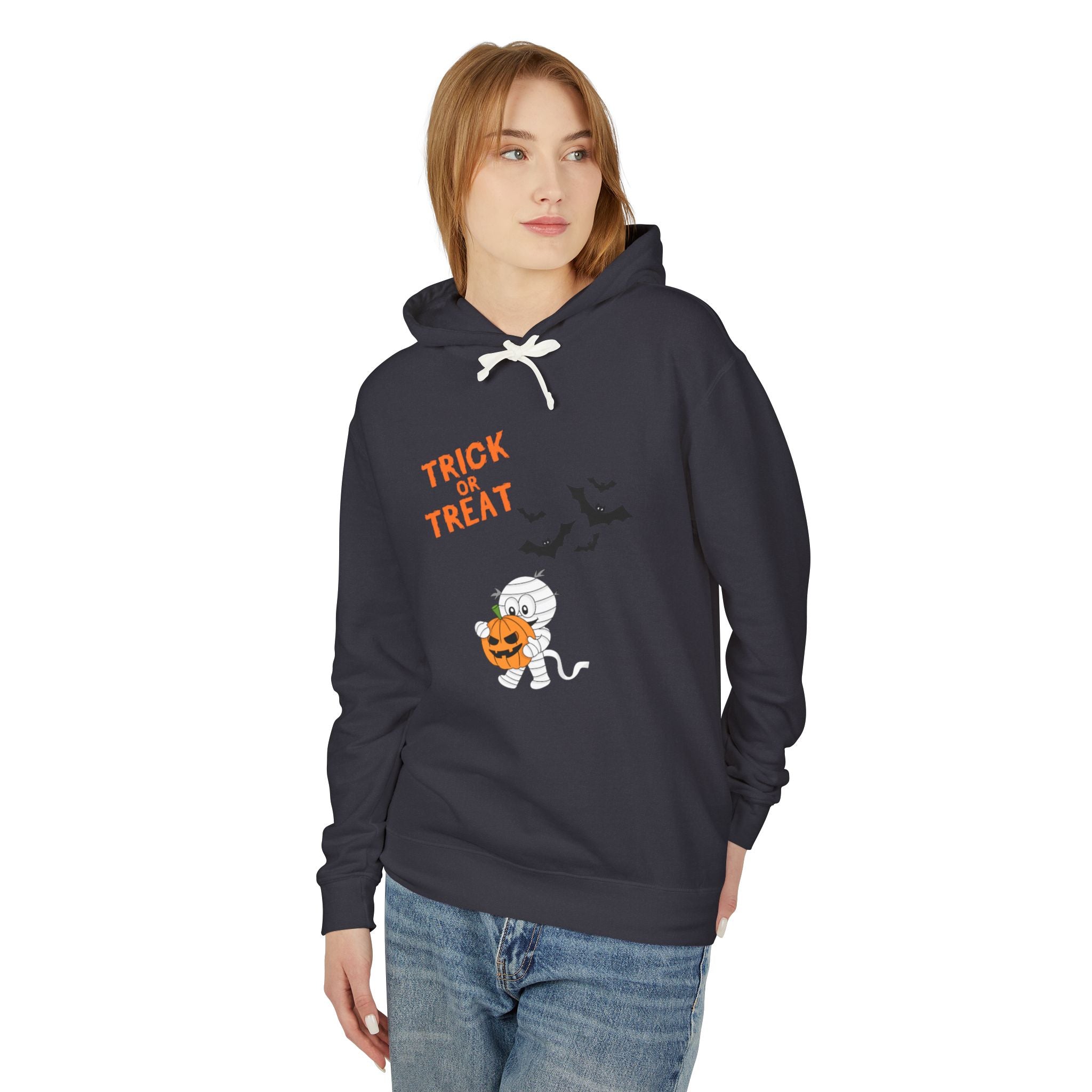 Merry Halloween Unisex Lightweight Hooded Sweatshirt