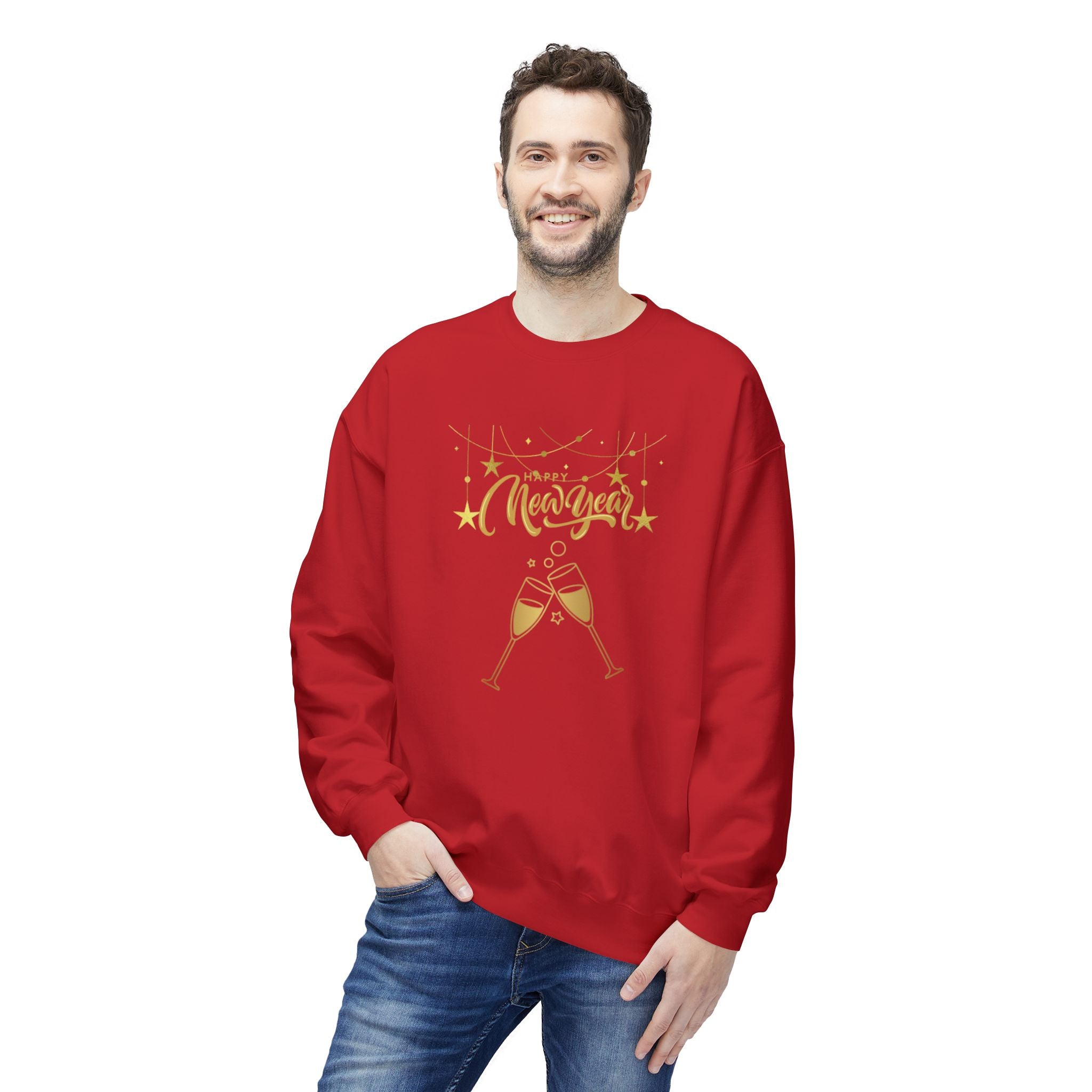 Happy New Year Unisex Midweight Softstyle Fleece Crewneck Sweatshirt